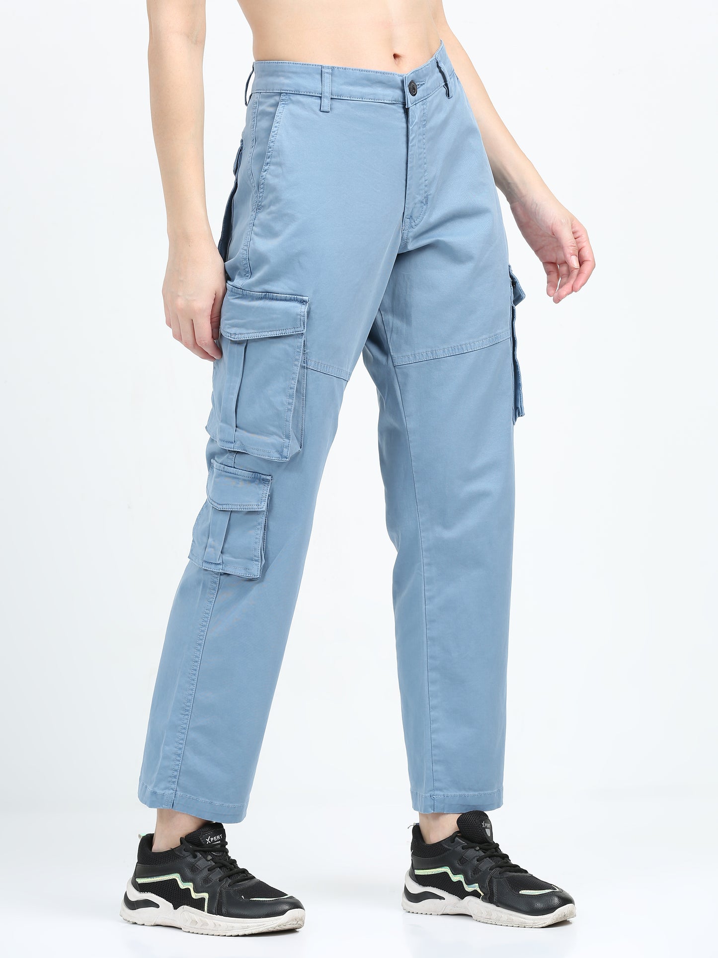 Vintage Blue Cargo Pants For Womens