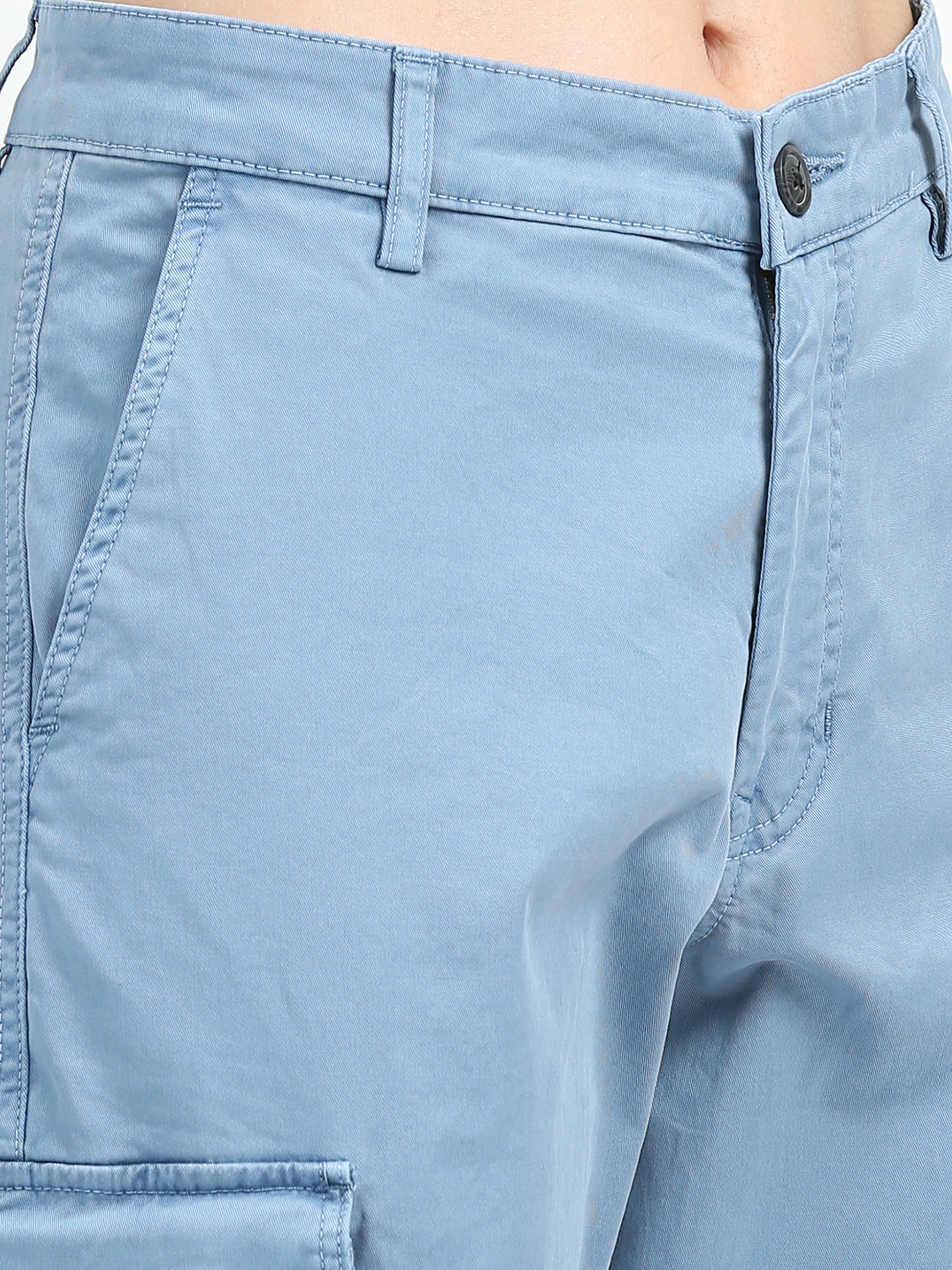 Vintage Blue Cargo Pants For Womens