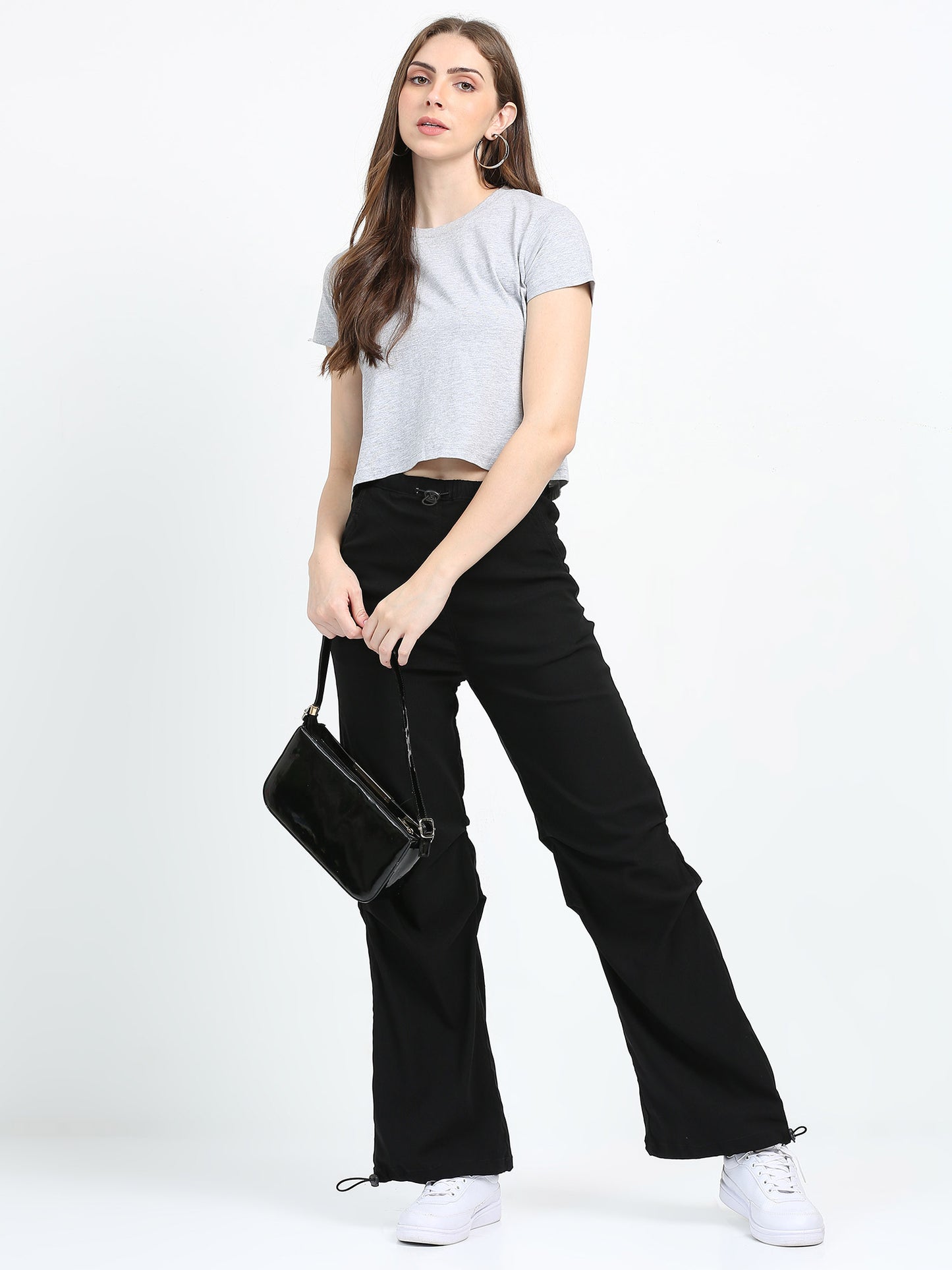 Women Parachute Trouser-Black