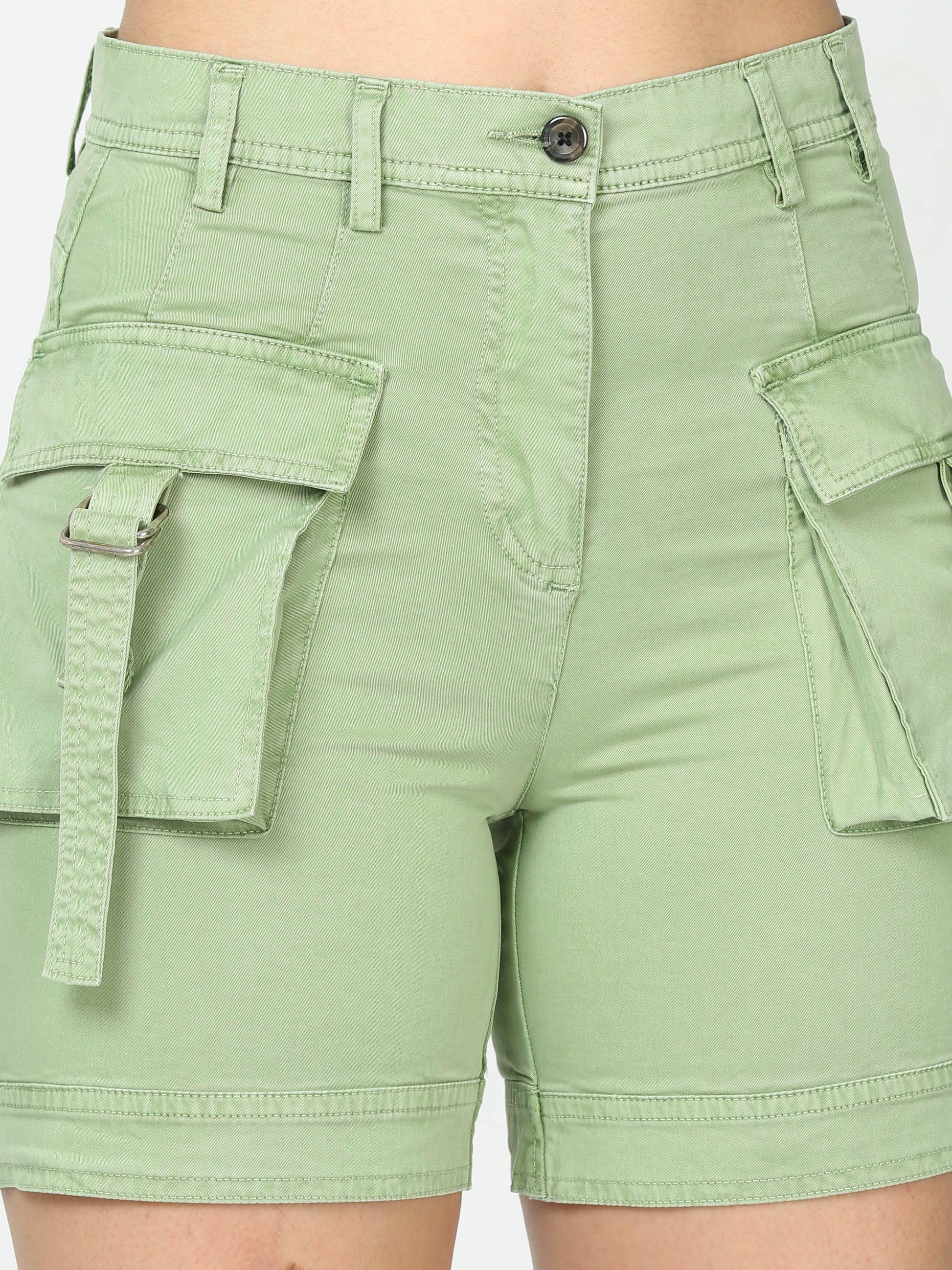 Mint Women Shorts Cargo