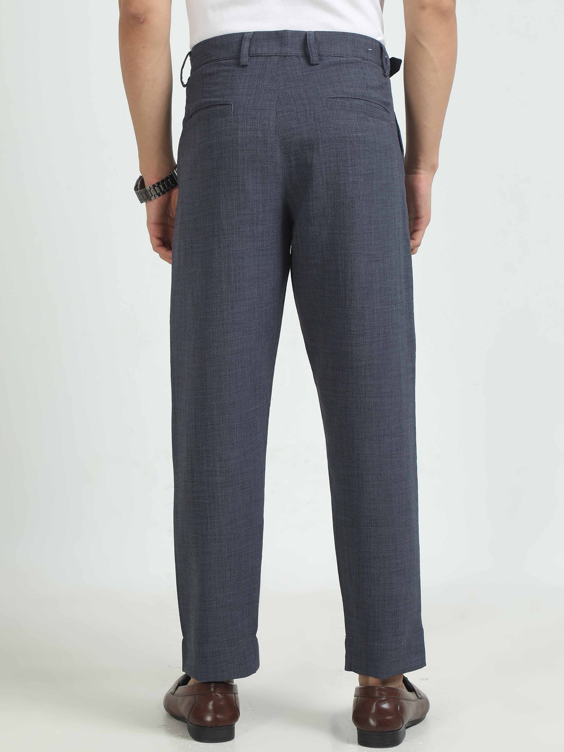 Dark Grey Linen Pants For Men 