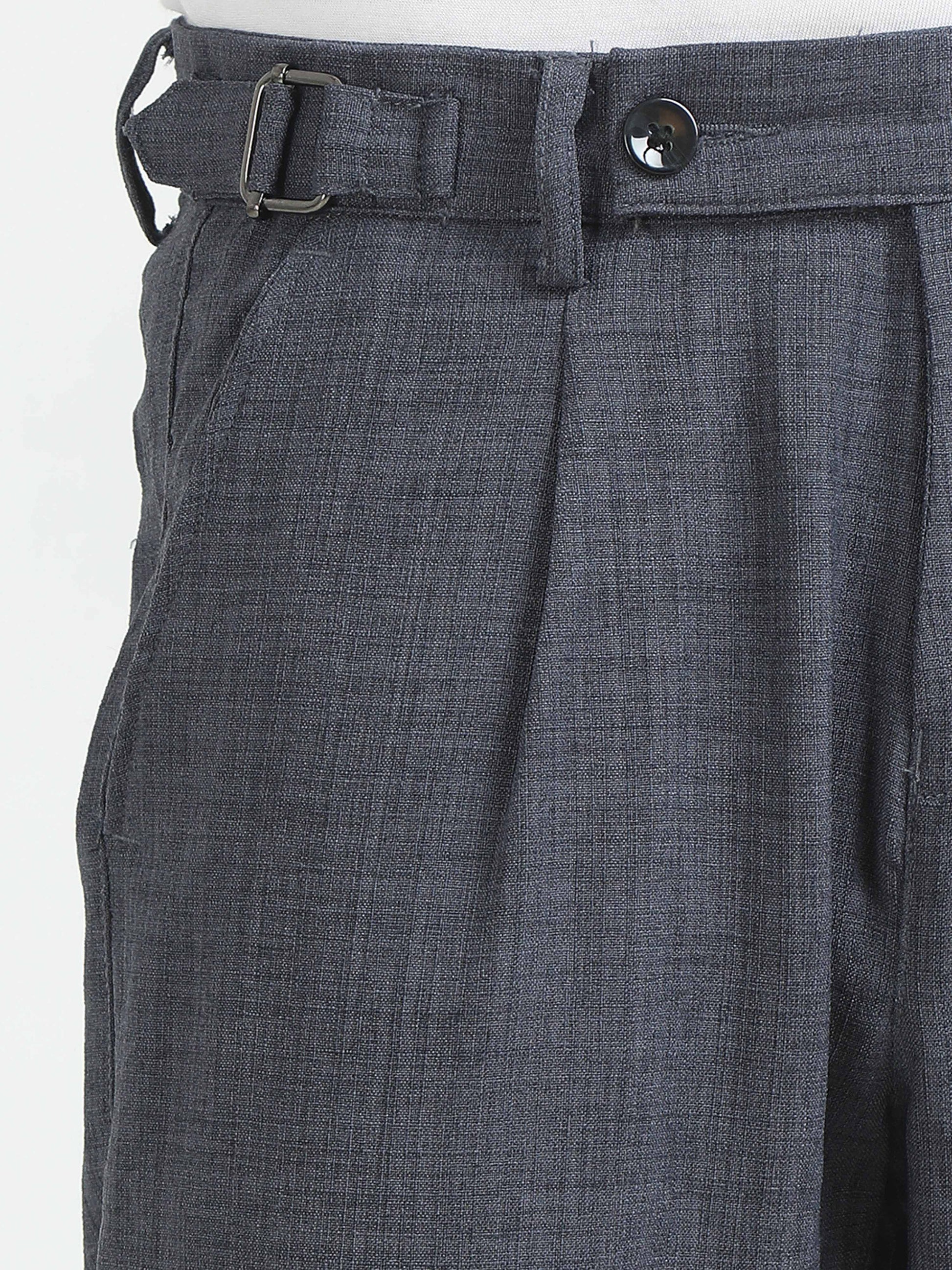 Dark Grey Linen Pants For Men 