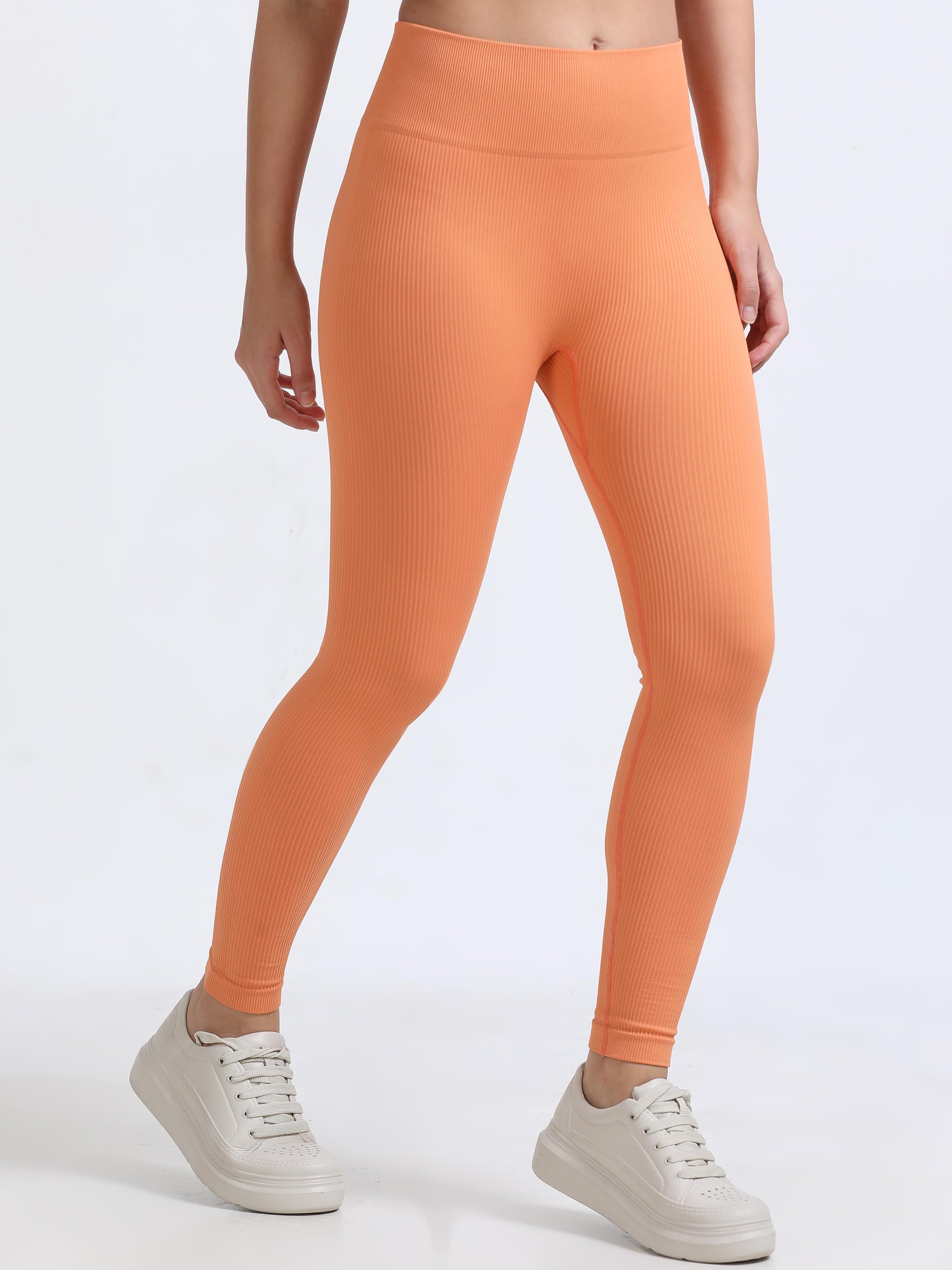 Orange Colour Leggings For Women