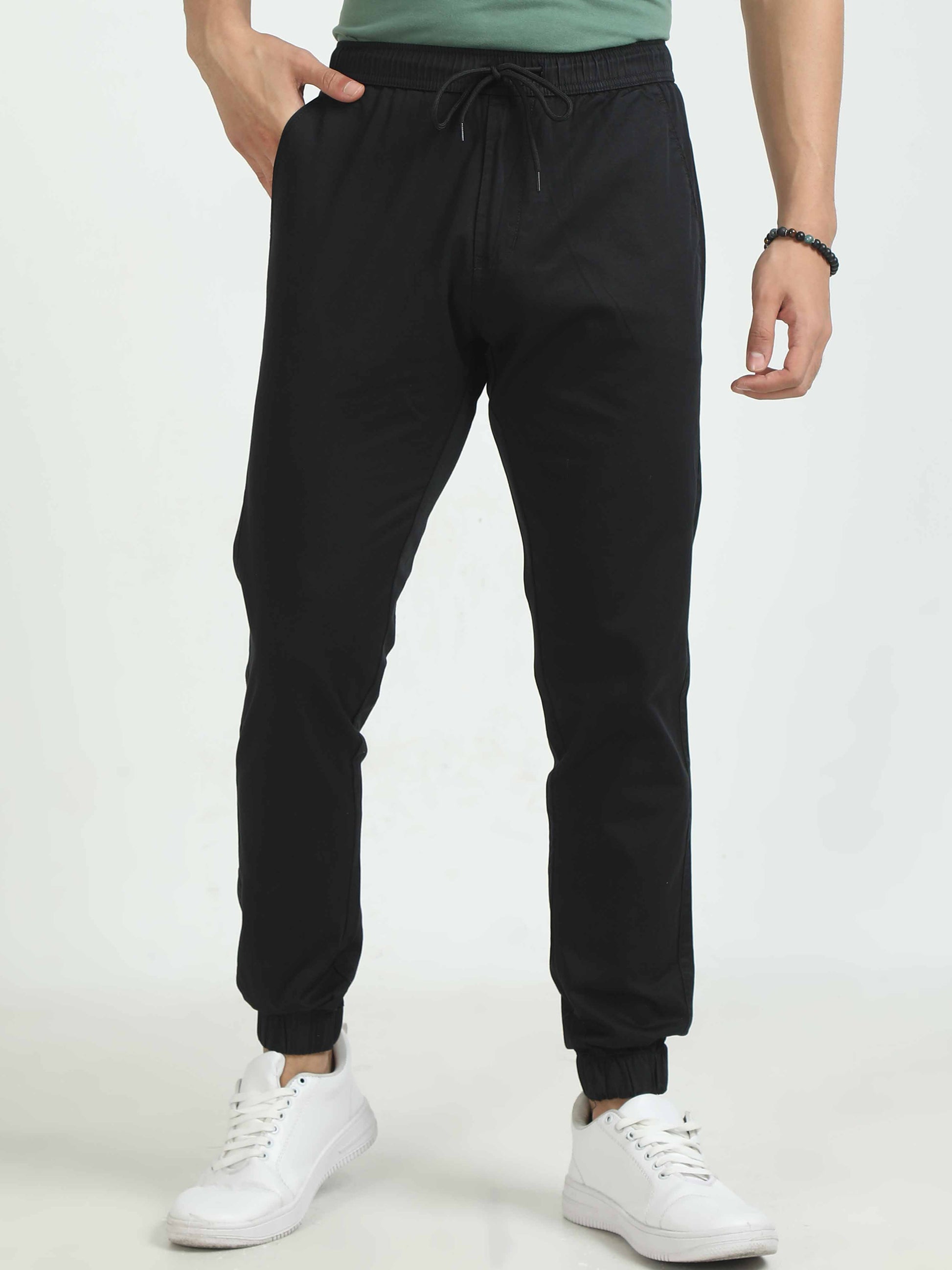 Black Utility Joggers Mens