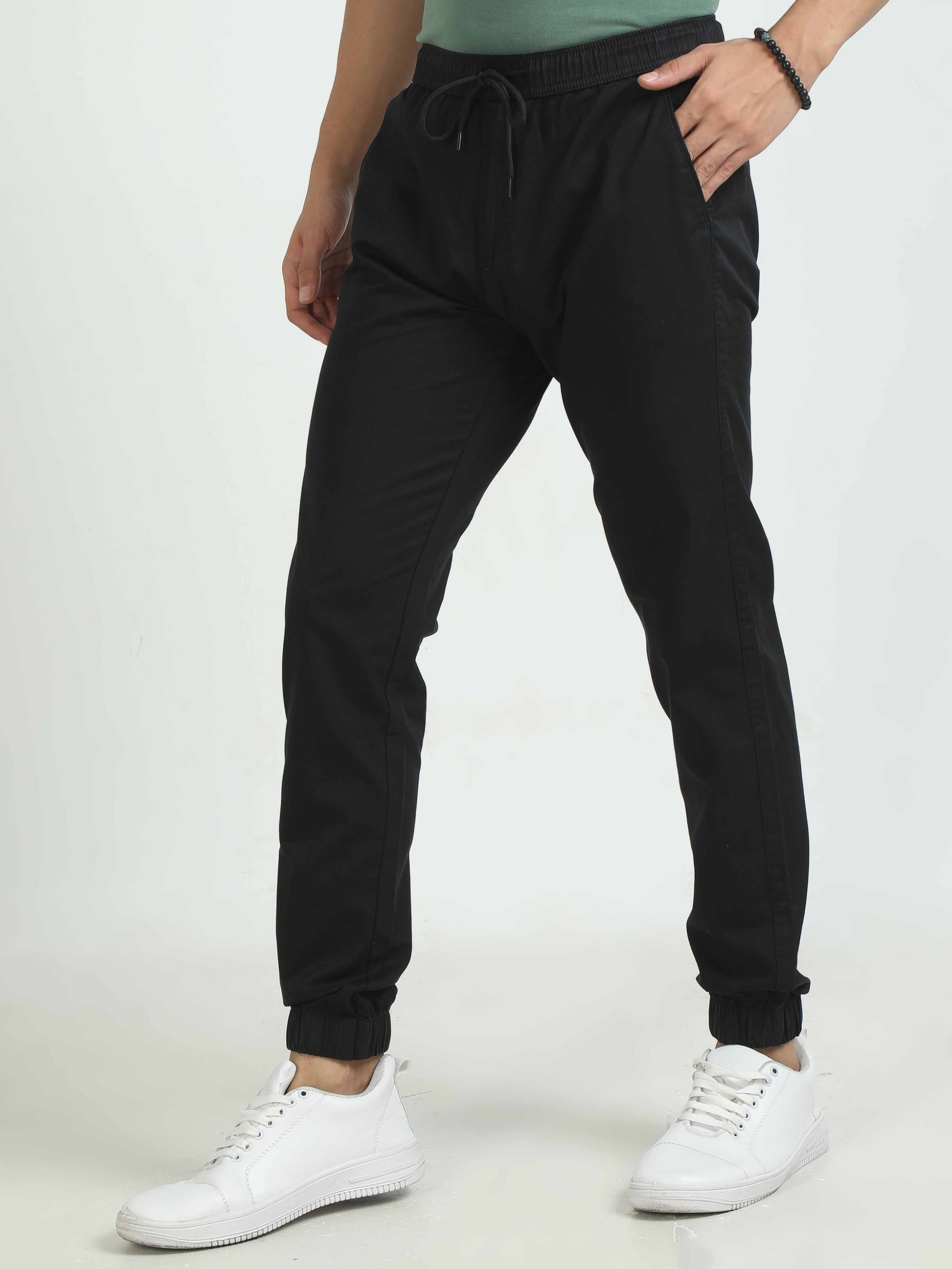 Black Utility Joggers Mens