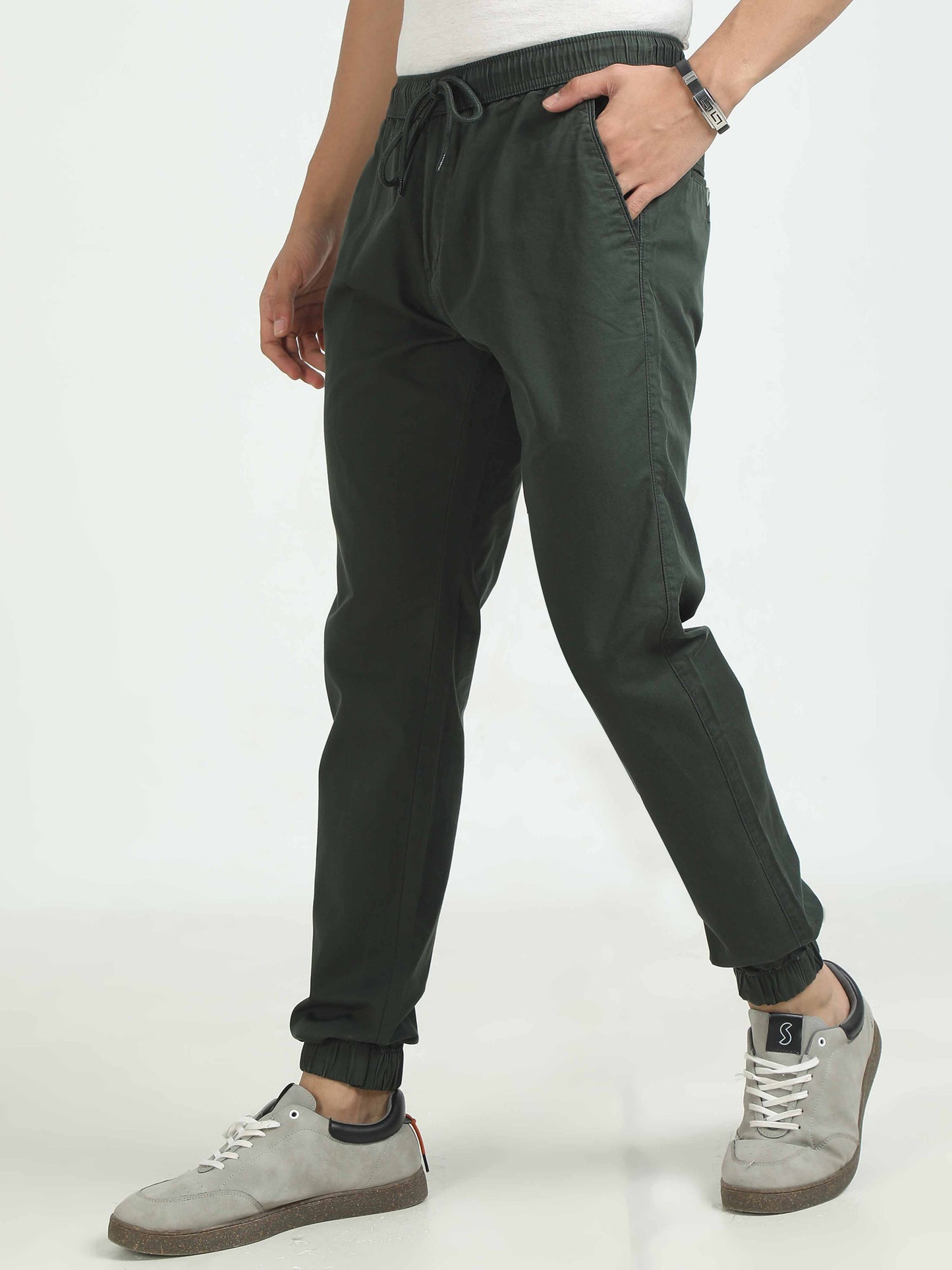 Olive Green Joggers for Men 