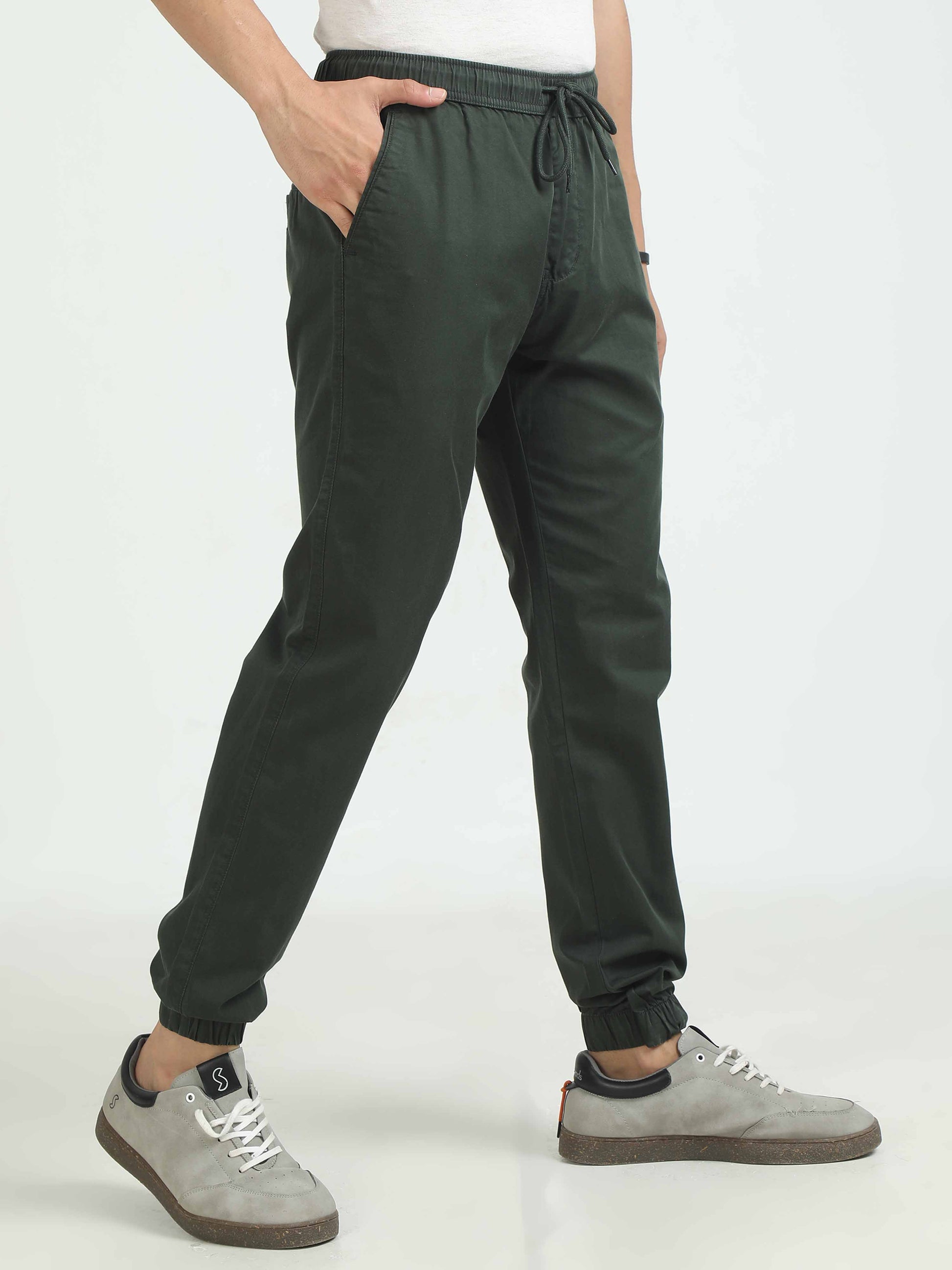 Olive Green Joggers for Men 