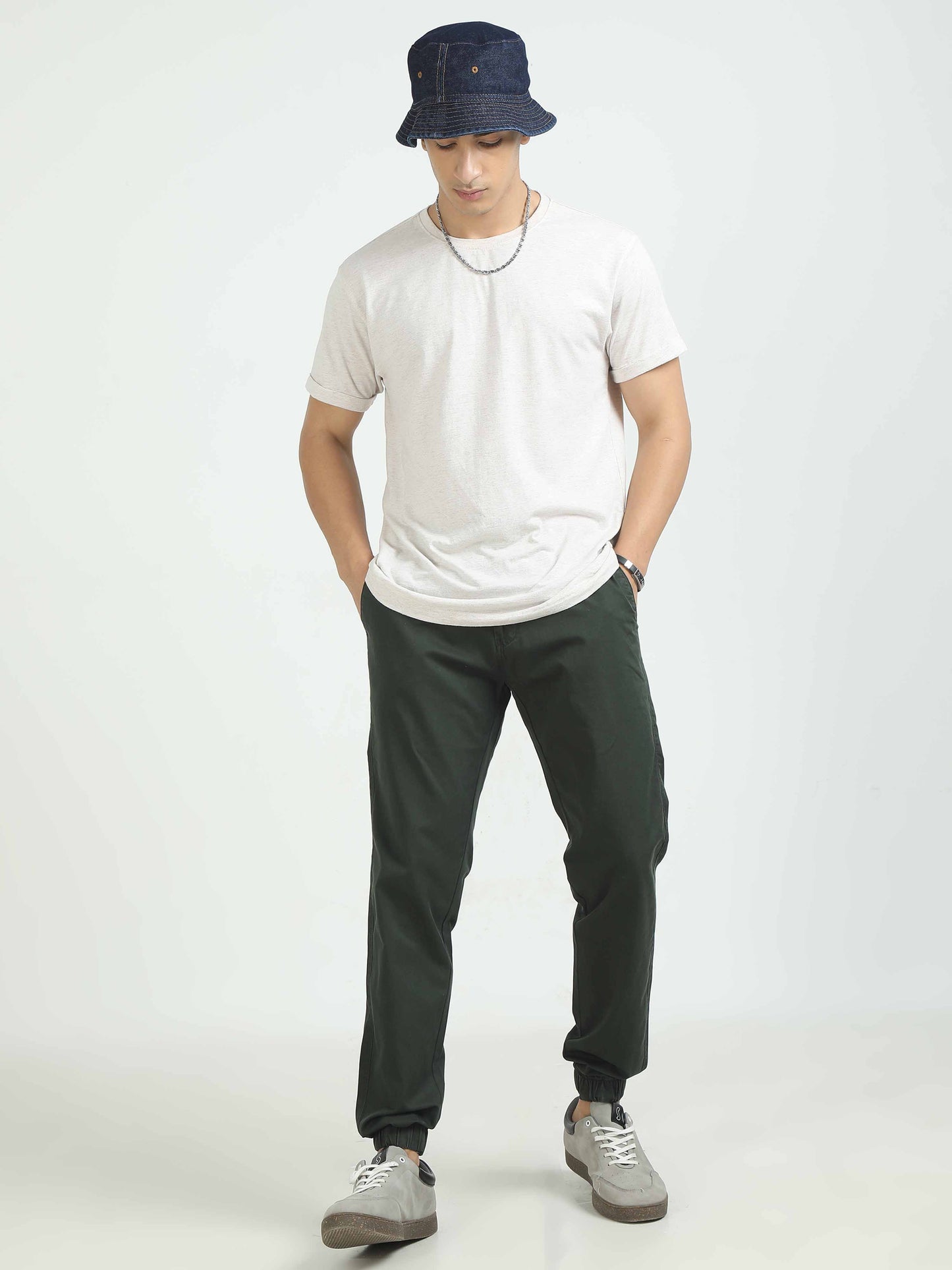 Olive Green Joggers for Men 