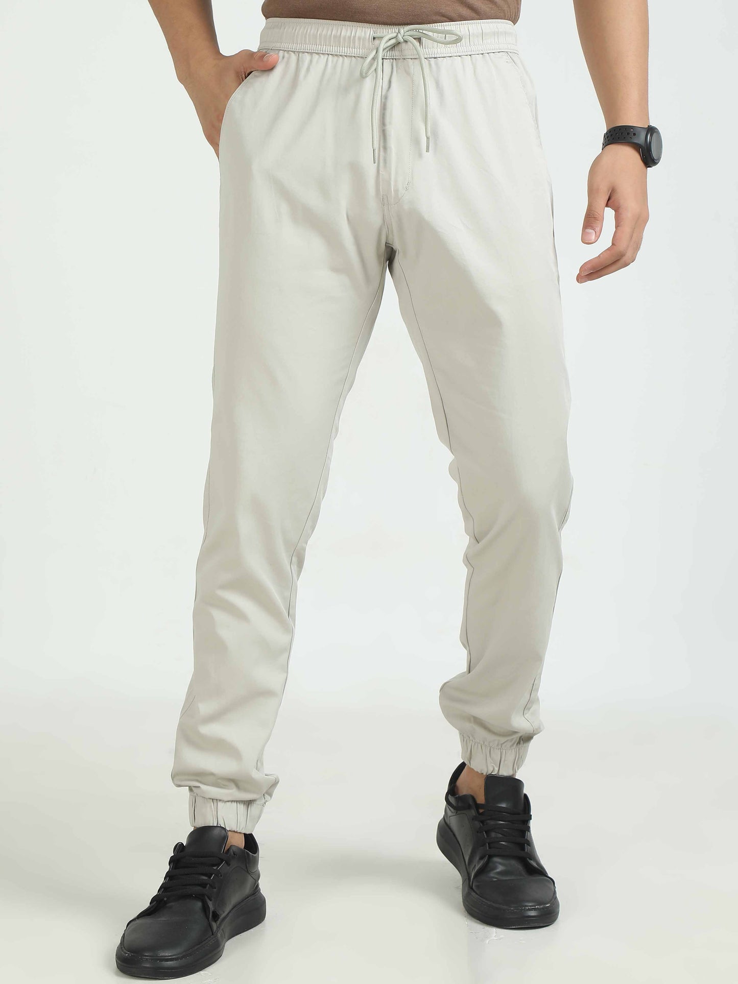 Cream Joggers Pants For Men