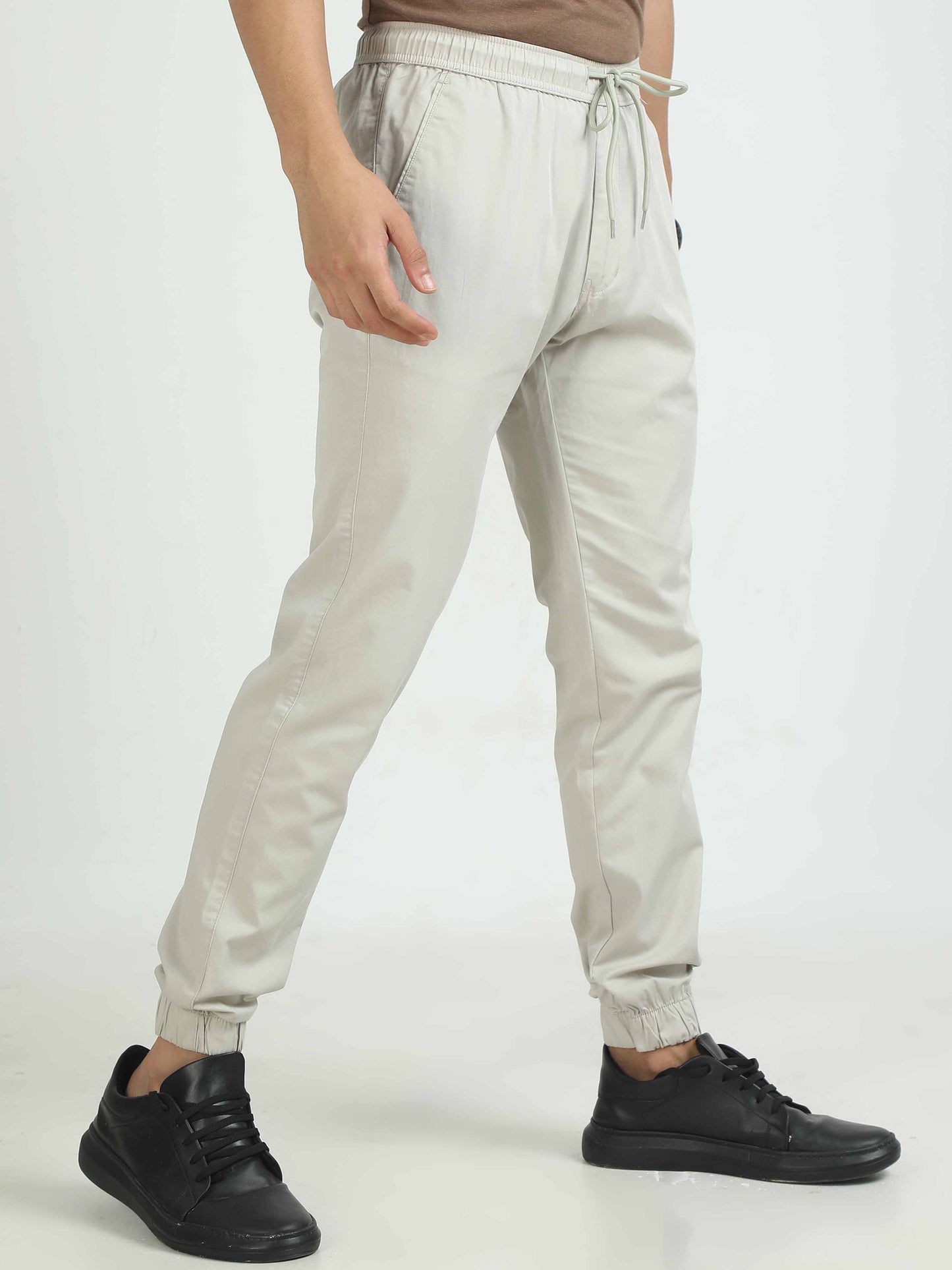 Cream Joggers Pants For Men