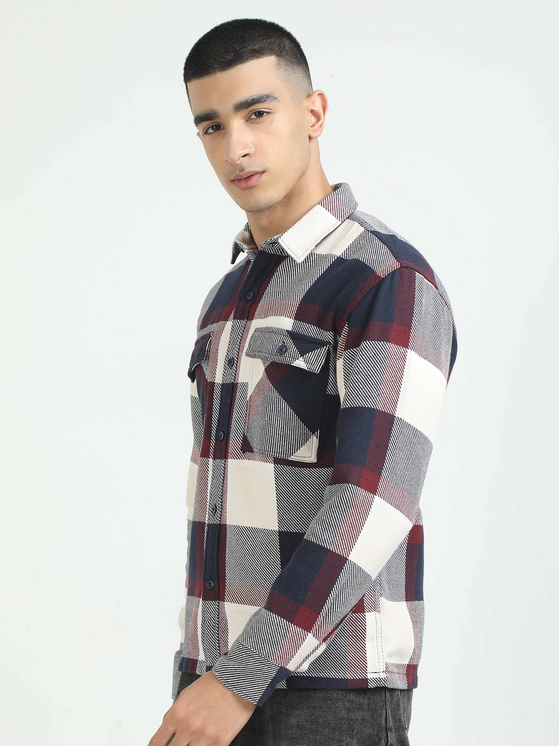 Maroon Flannel Shirt for Mens