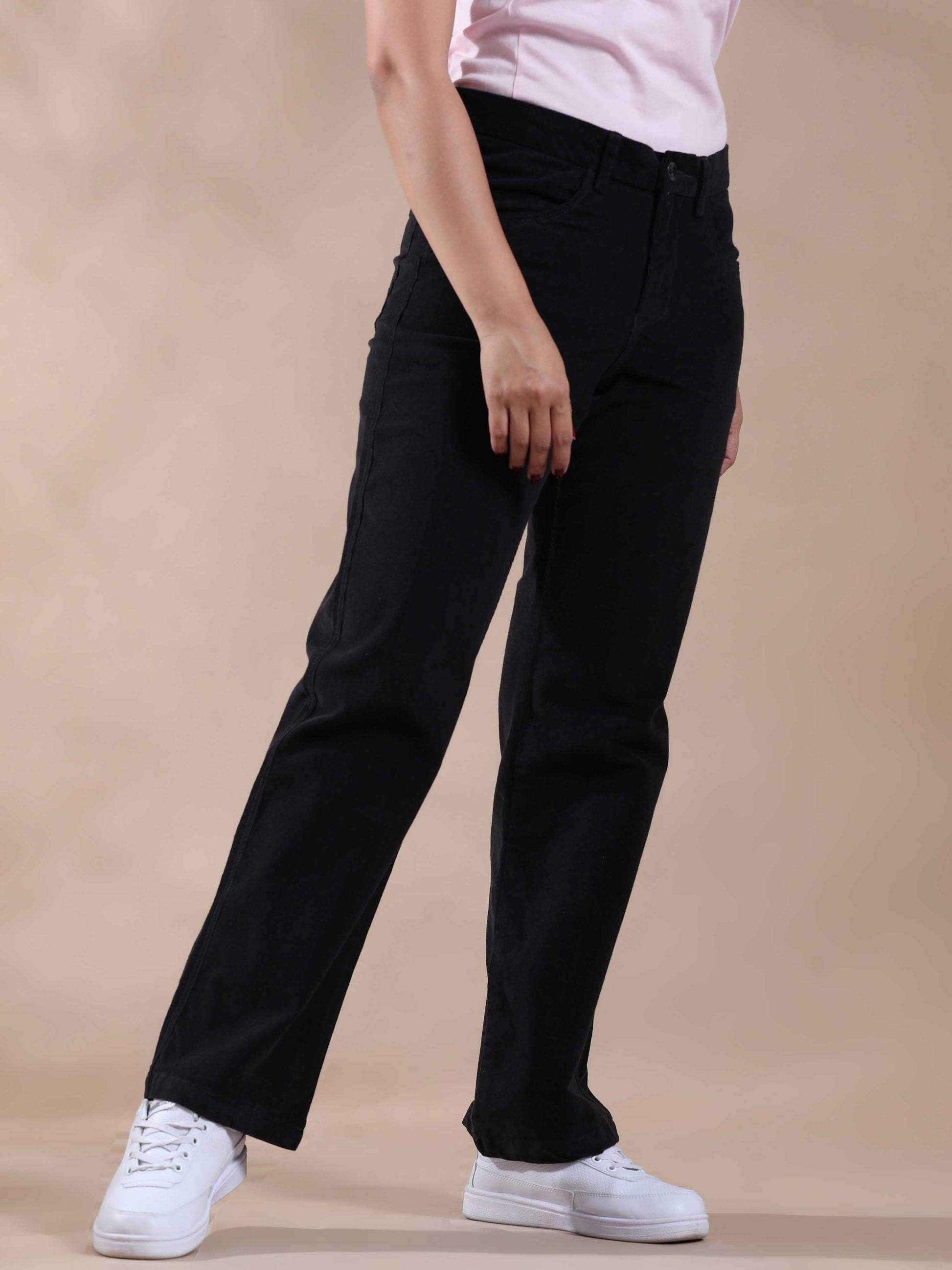 Navy Corduroy Trousers for Women
