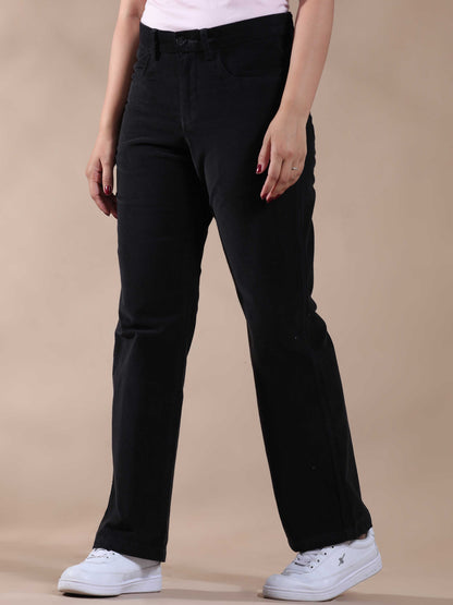 Navy Corduroy Trousers for Women