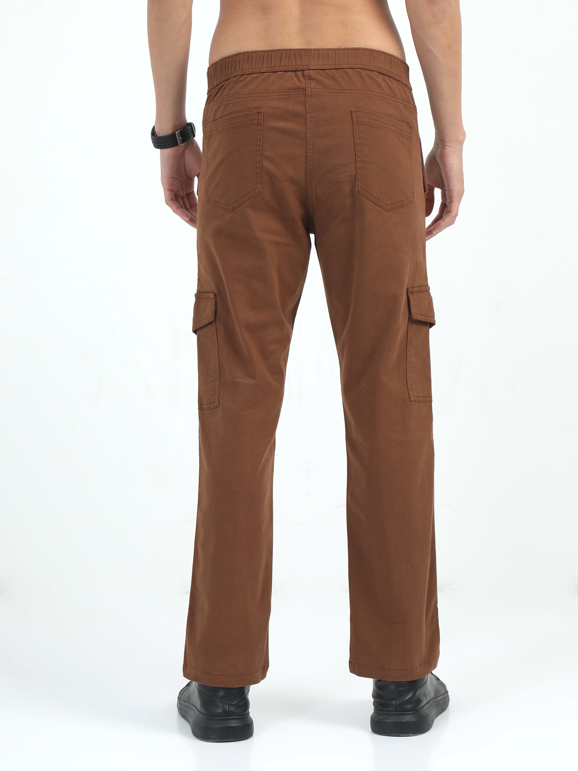 Classic Bolsillo Rust Cargo Pants for Men