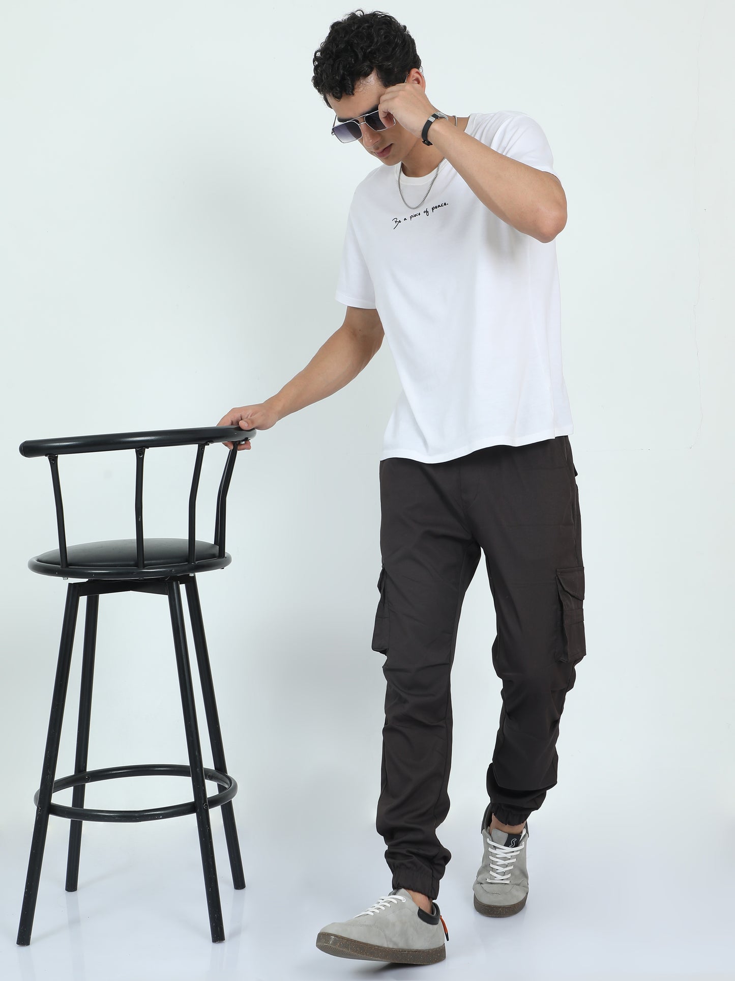 Coffee Street Cargo Jogger Pants For Men