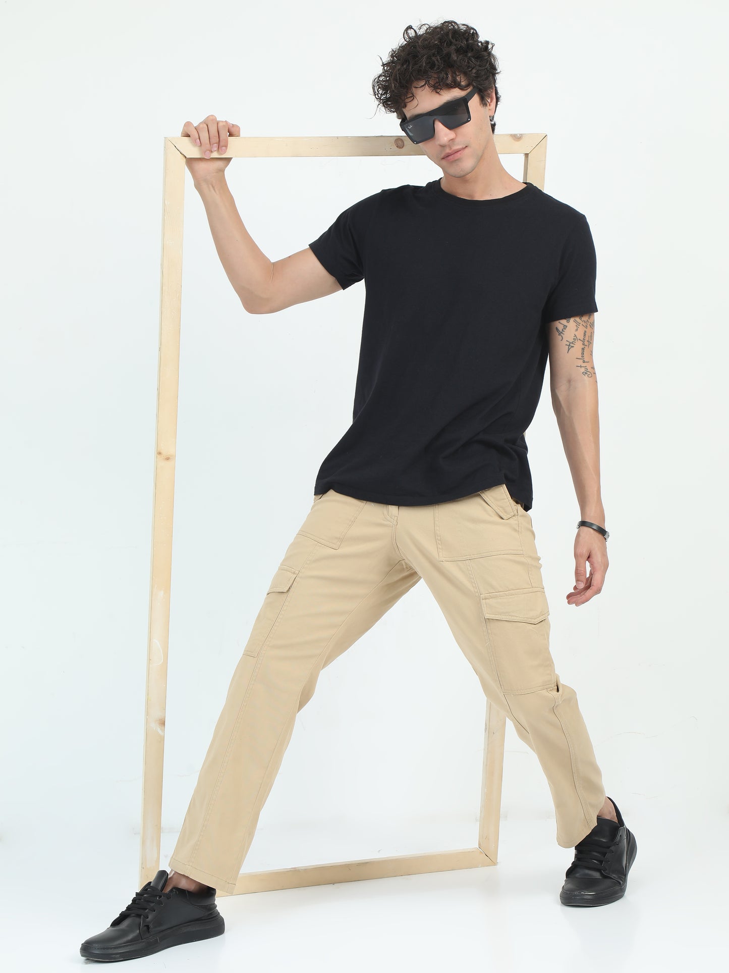 Classic Bolsillo Khaki Cargo Pants Mens