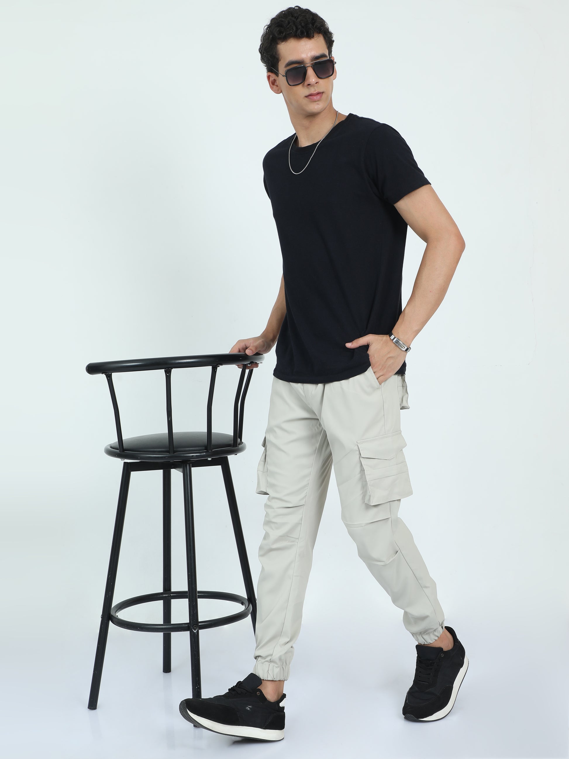 Cream Street Cargo Joggers For Mens