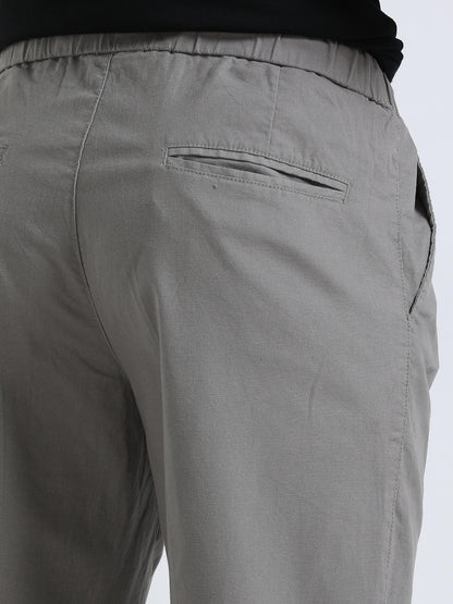 Men Lazy Linen Pleat Pant-Lt Grey