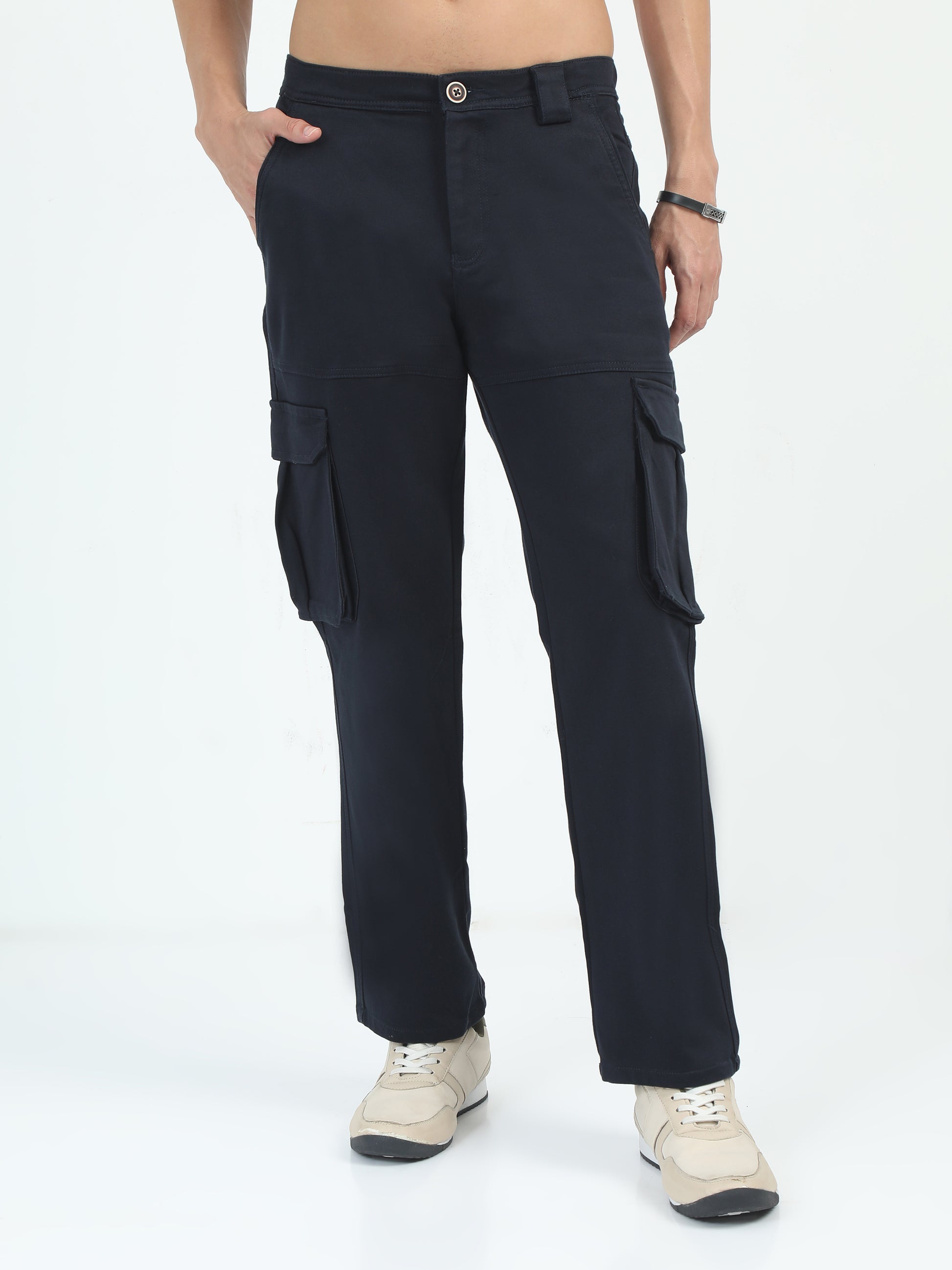 Classic La Belle Navy Cargo Pants for Men