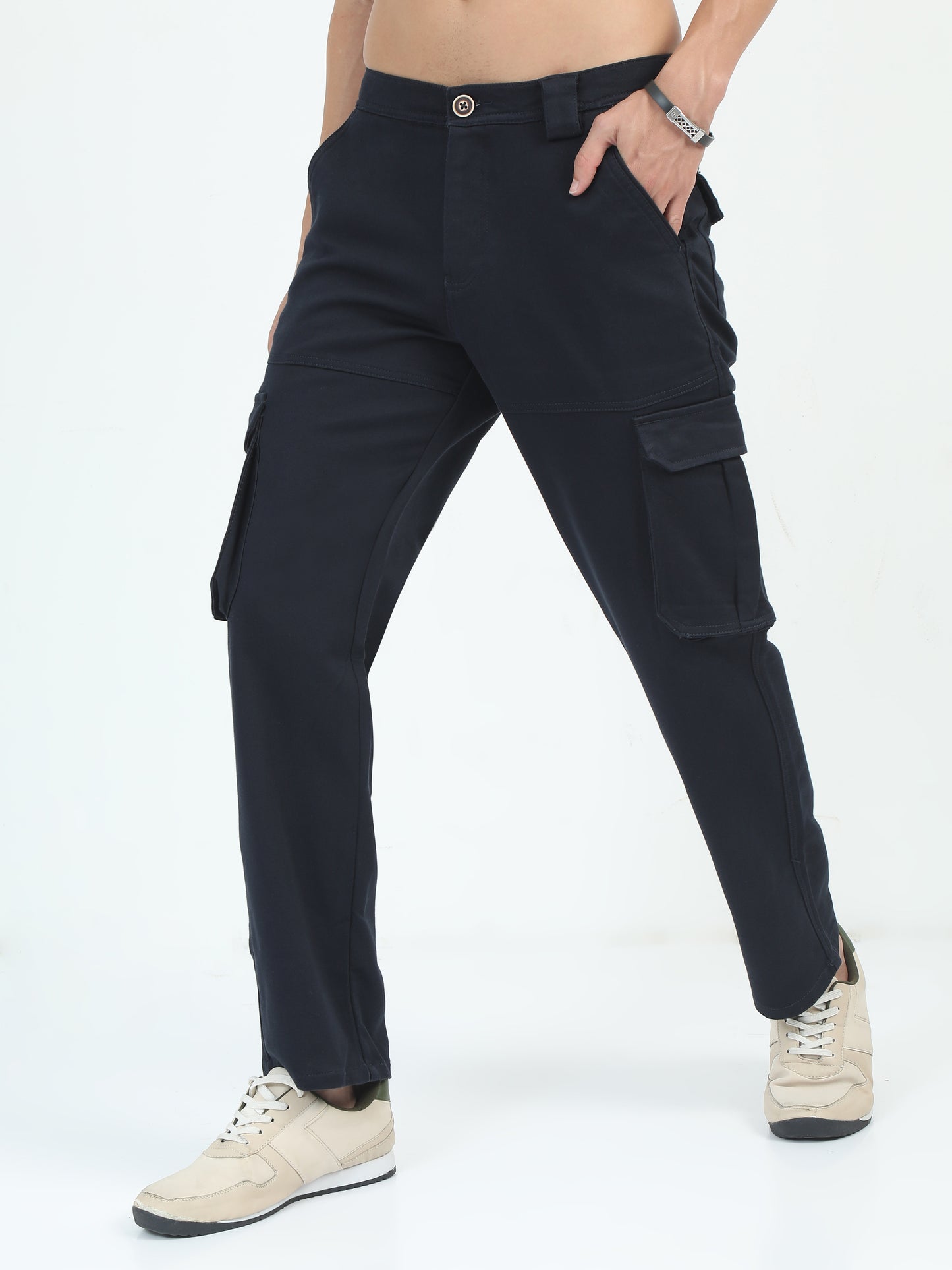 Classic La Belle Navy Cargo Pants for Men