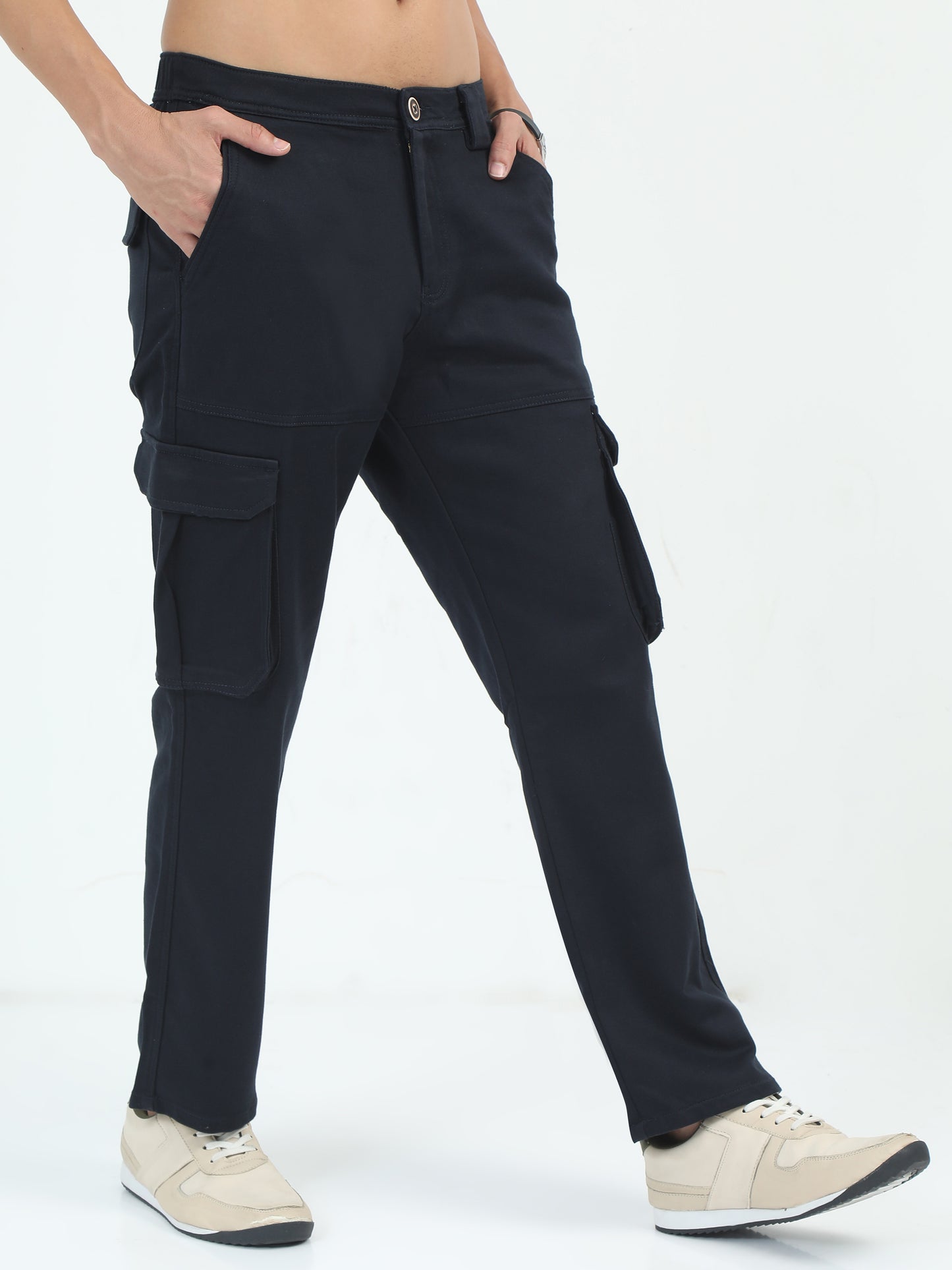 Classic La Belle Navy Cargo Pants for Men