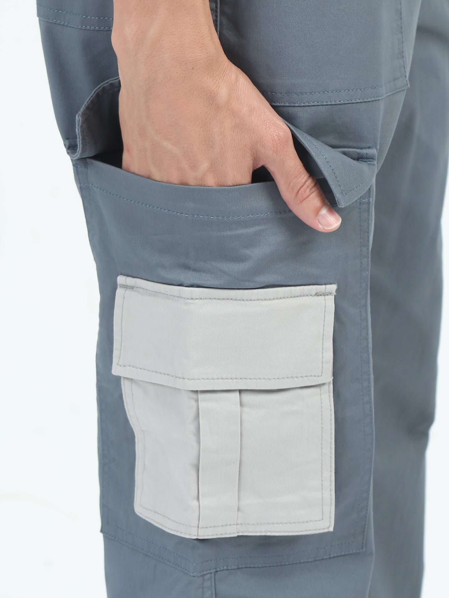 Classic Aqua Grey Joggers for Men