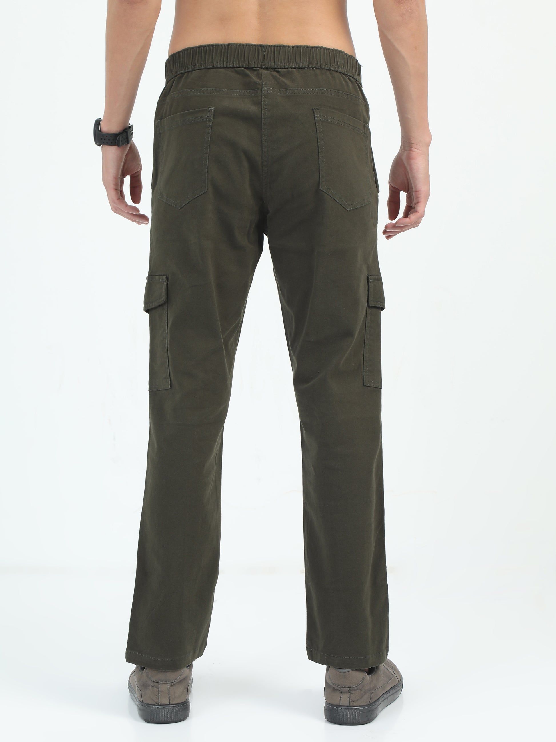 Classic Bolsillo Dark Olive Cargo Pants Men