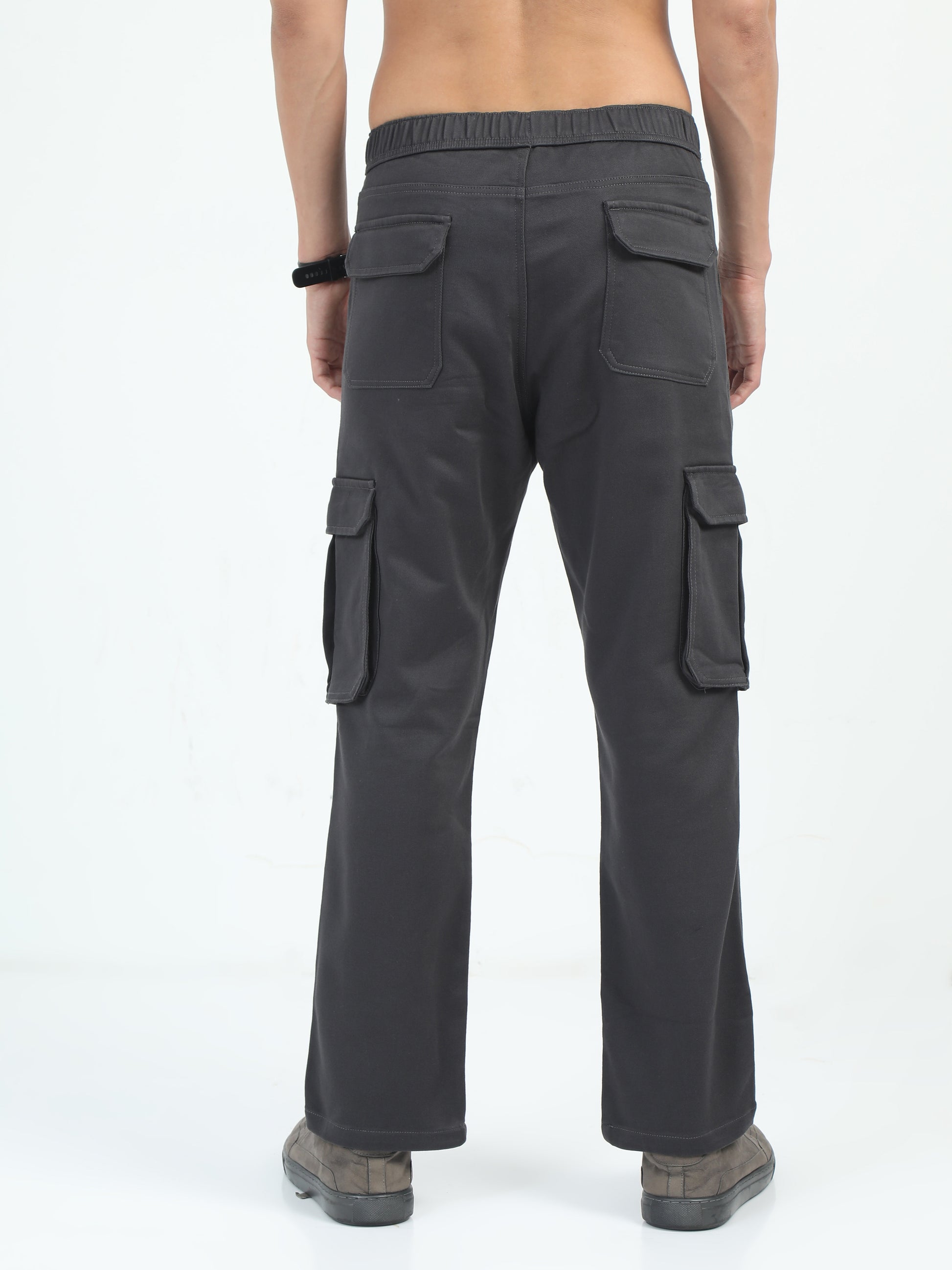 Classic La Belle Dark Grey Cargo Pants for Men