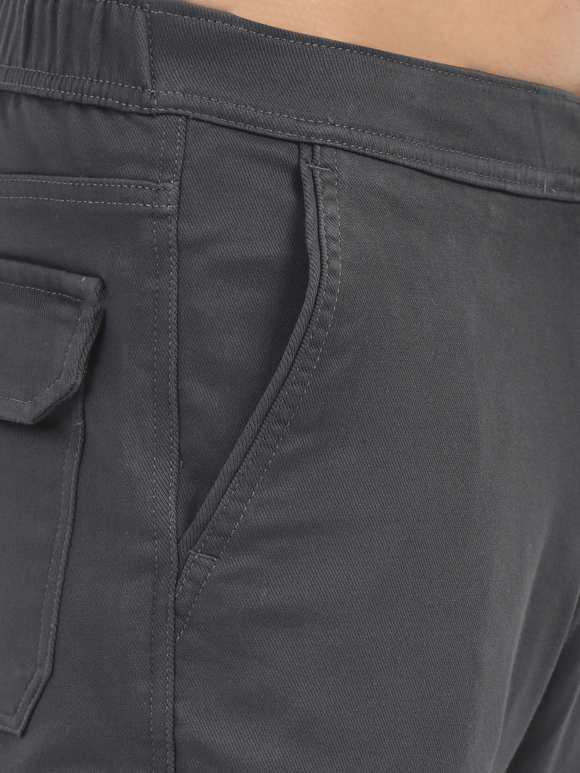 Classic La Belle Dark Grey Cargo Pants for Men