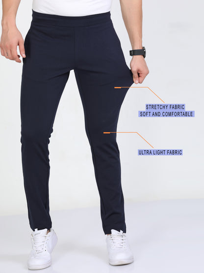 Men Navy Stretchy Peanut Joggers