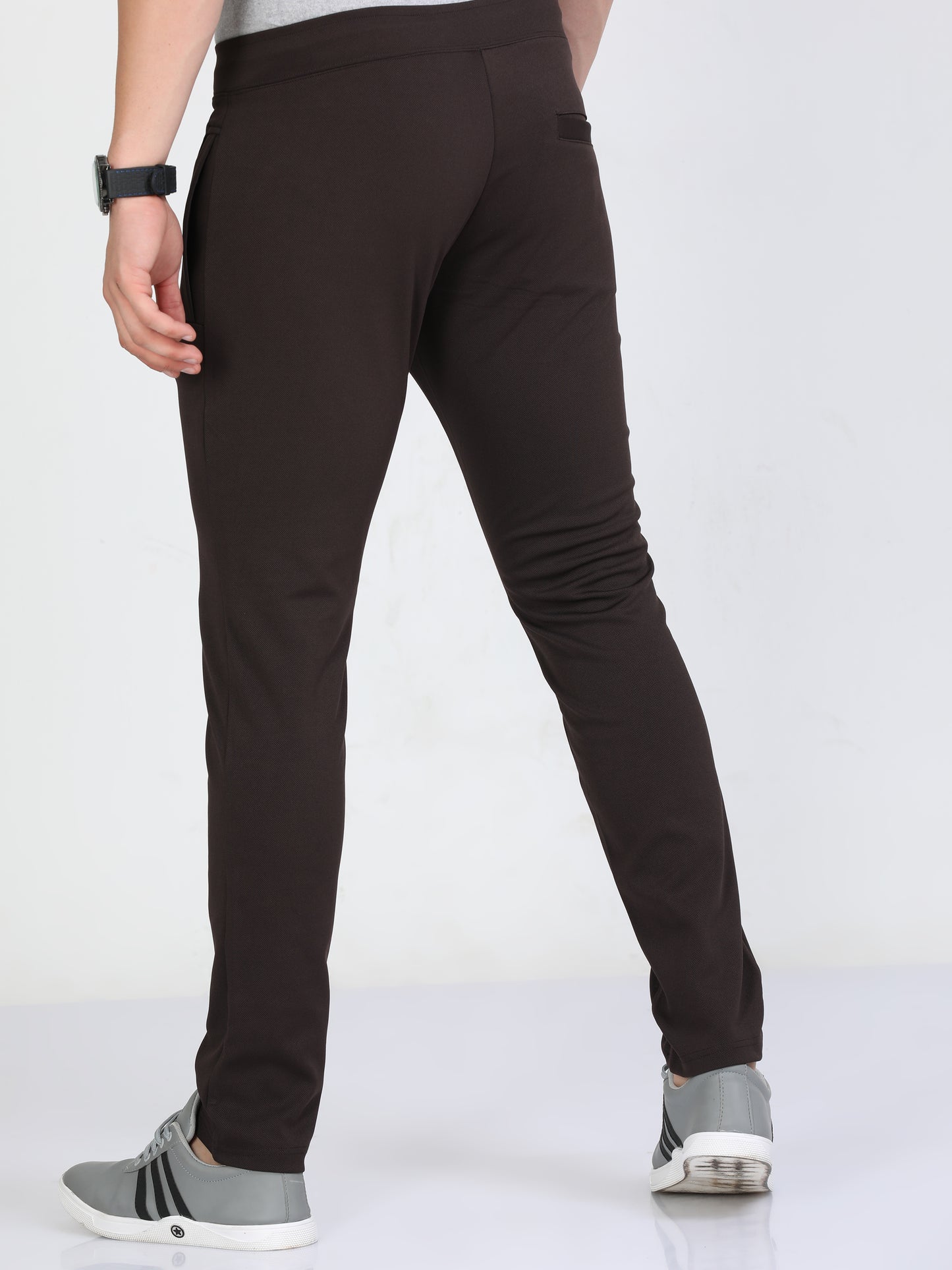 Men Brown Stretchy Peanut Joggers