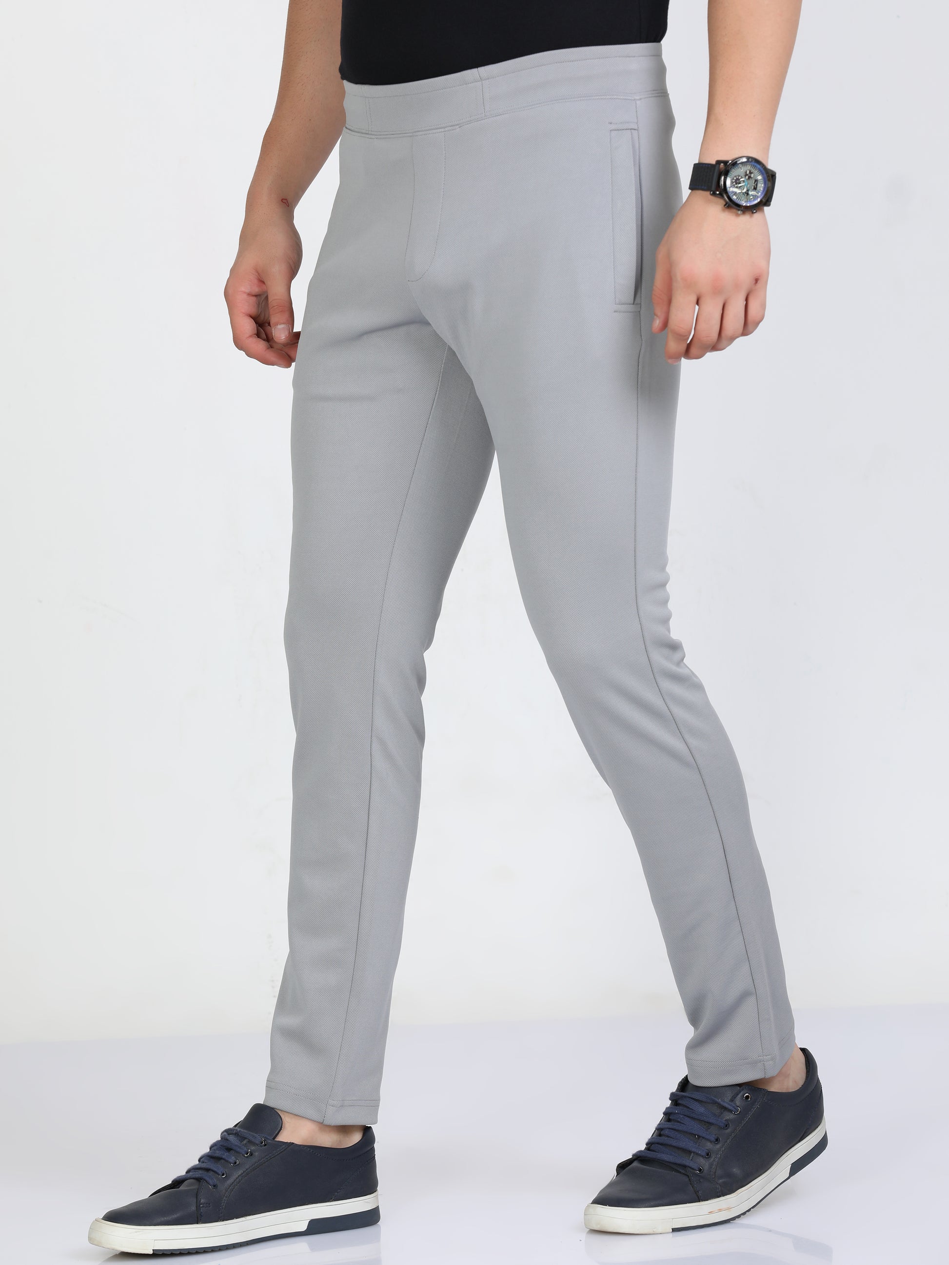 Steel Stretchy Peanut Joggers For Men