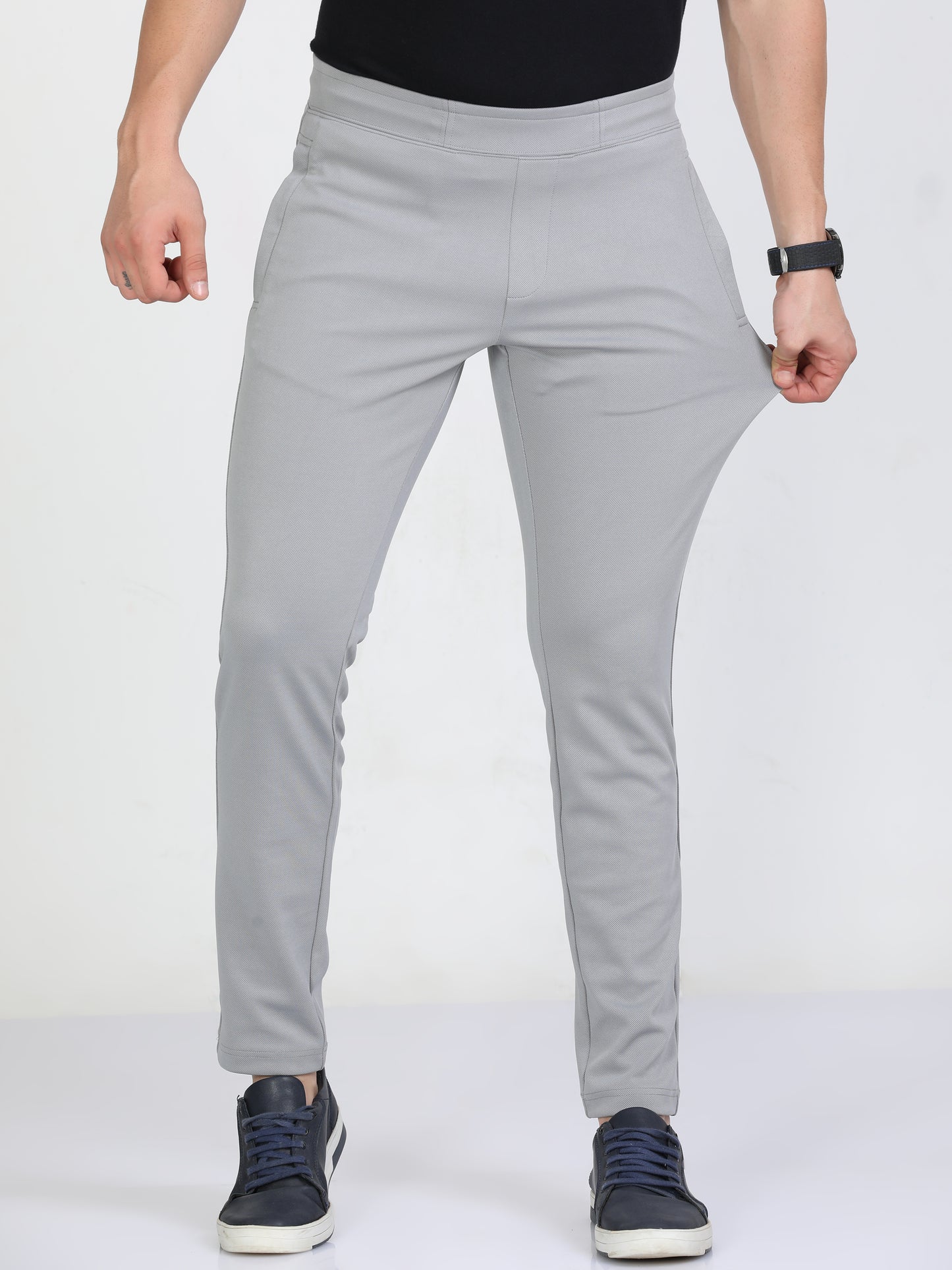 Steel Stretchy Peanut Joggers For Men