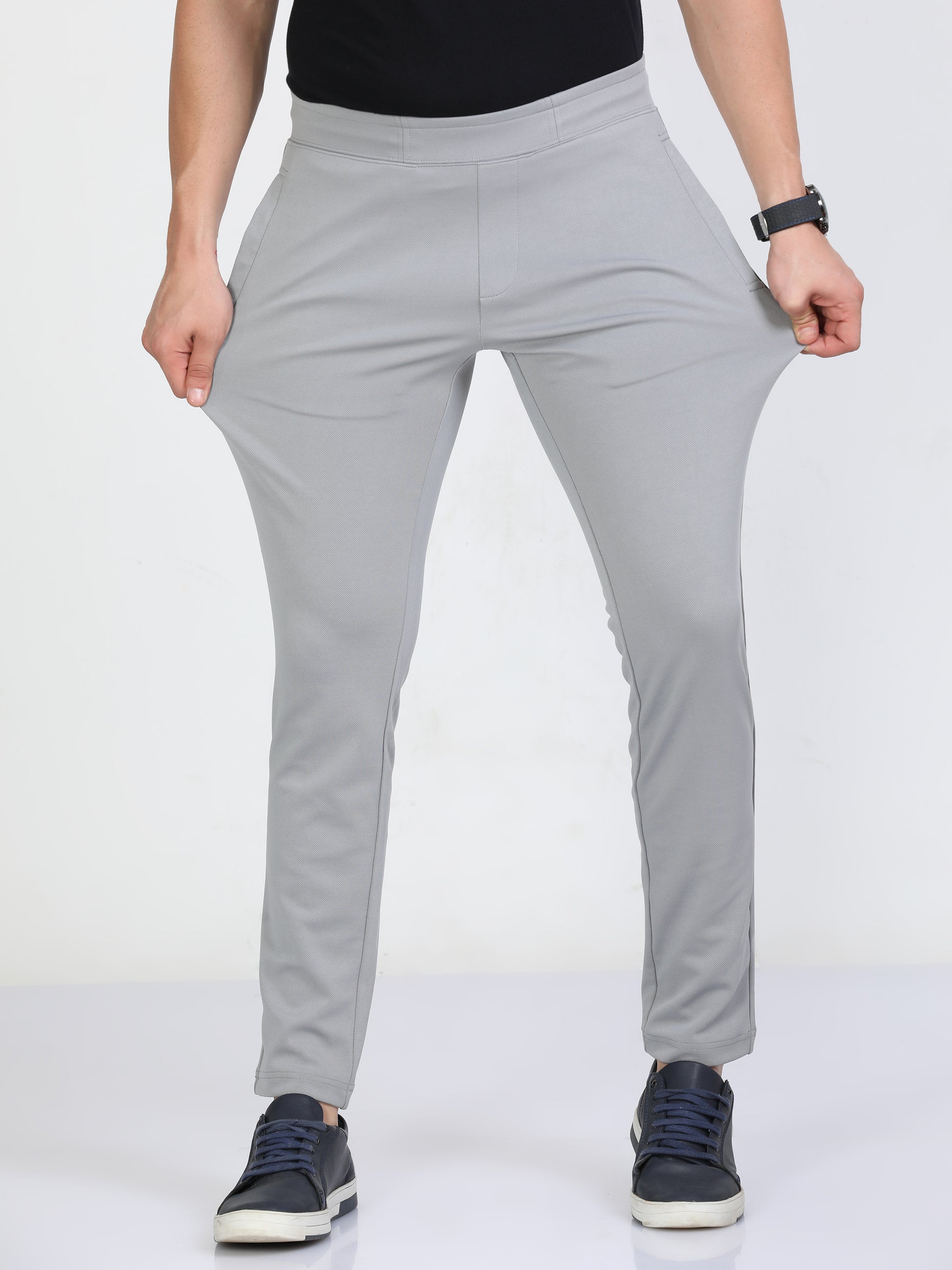 Steel Stretchy Peanut Joggers For Men