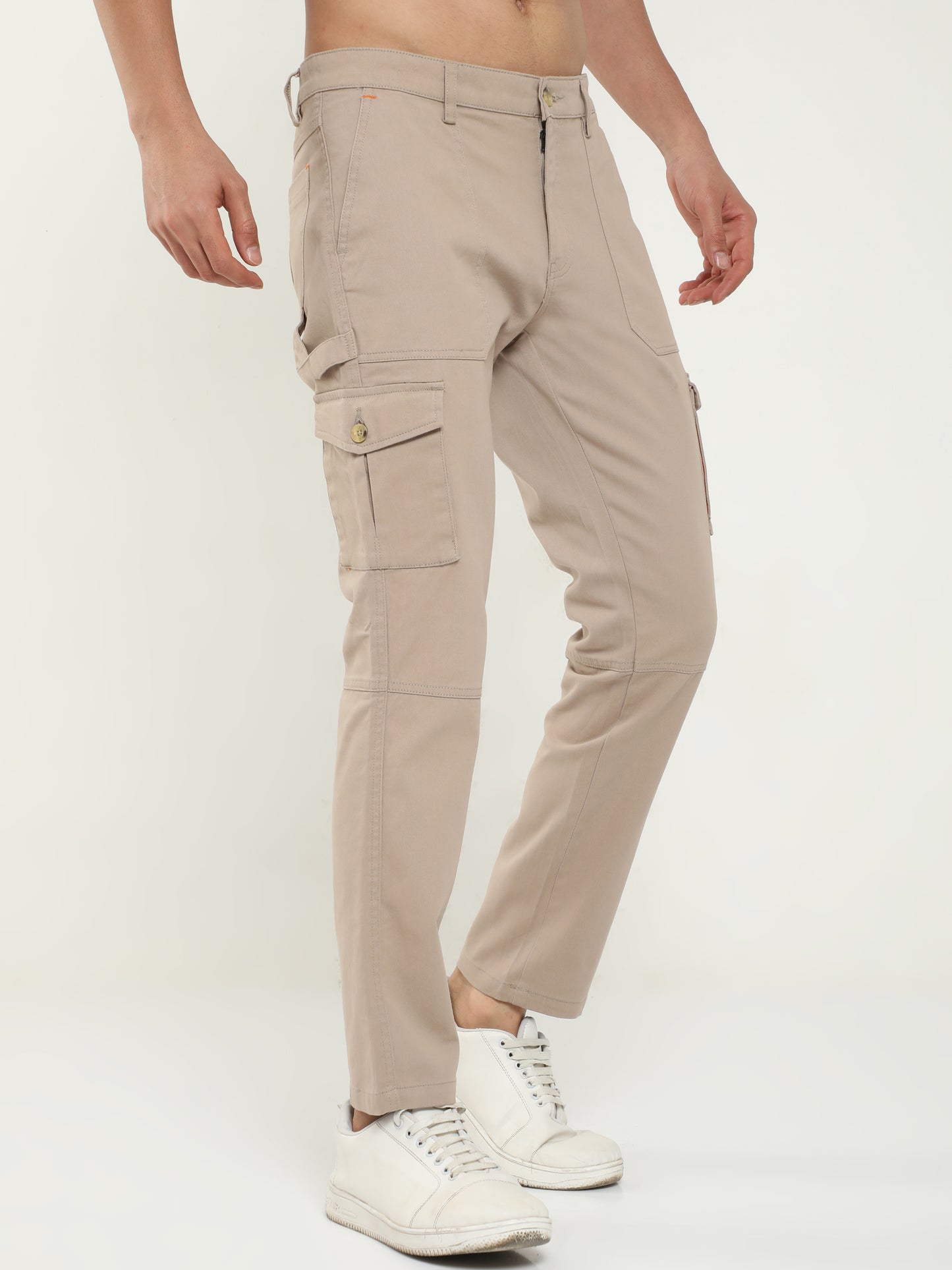 Men Classic Cargo Pant- Cream