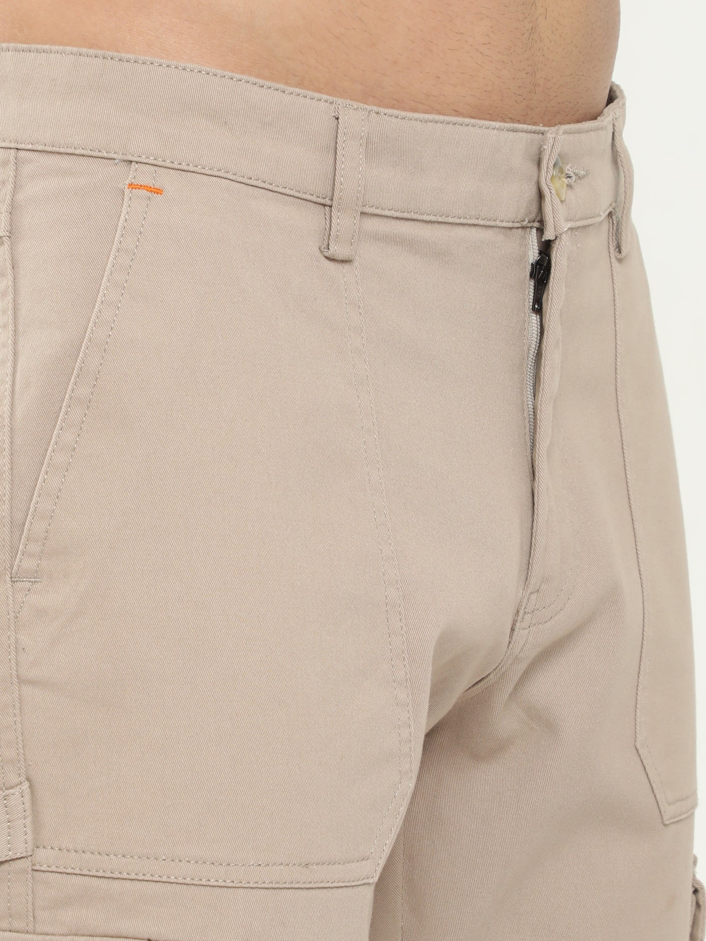 Men Classic Cargo Pant- Cream