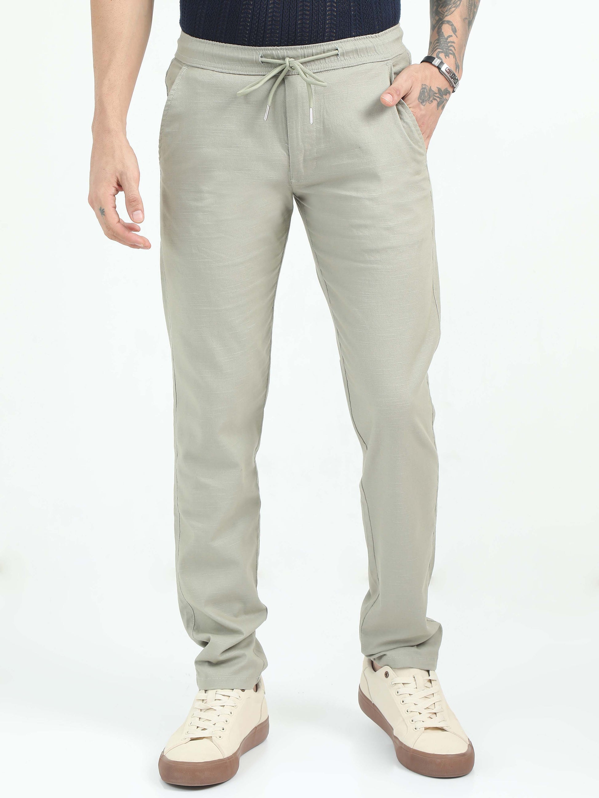 Fern Comfy Linen Trousers For Men