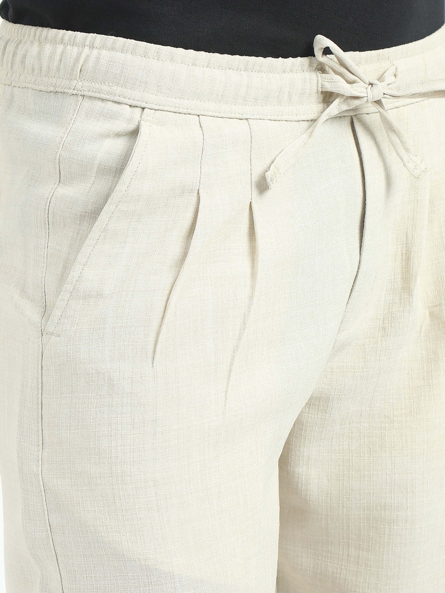 Men Air Linen Summer Shorts-Beige