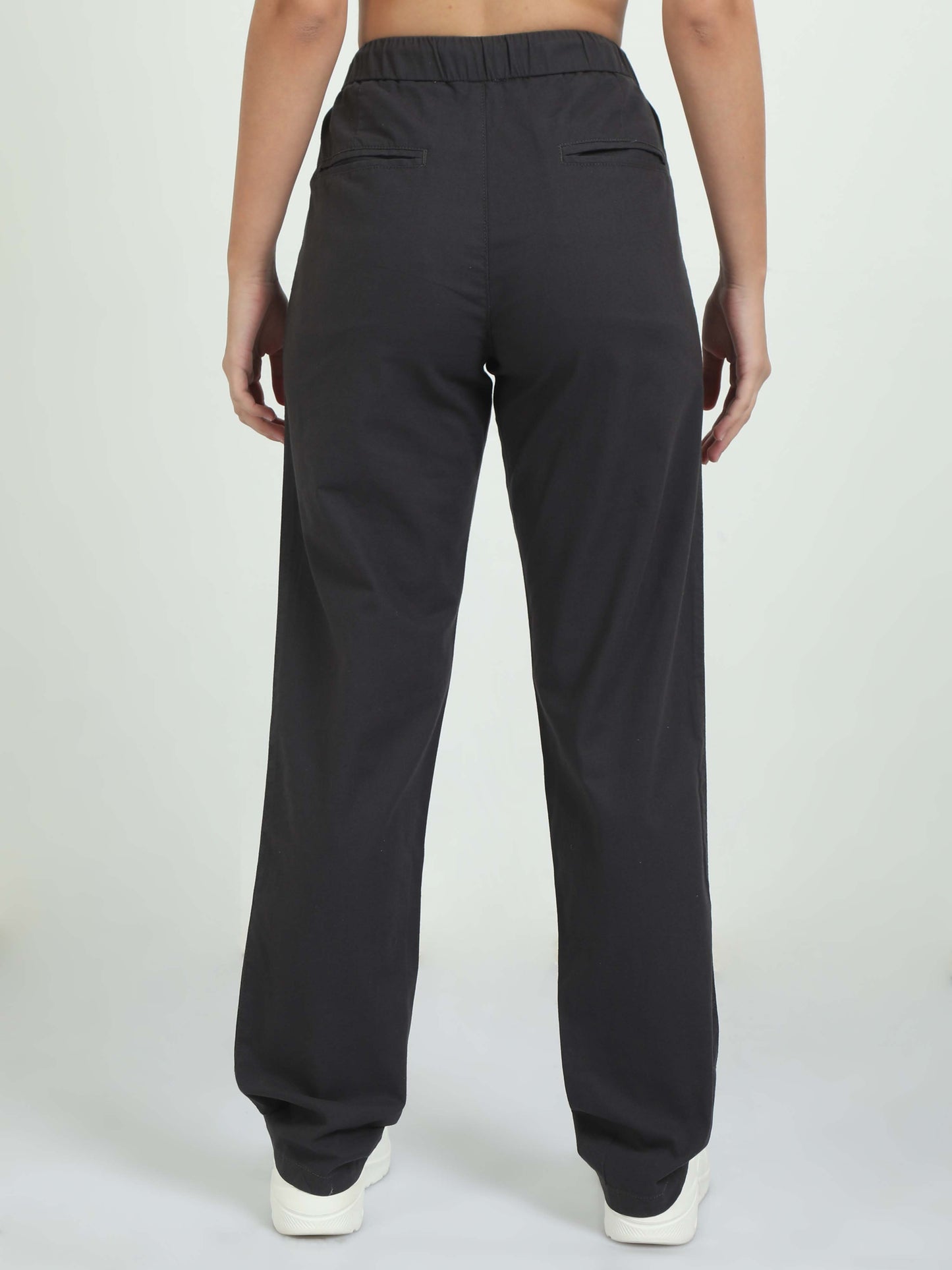 Women's Dark Grey Linen Trousers