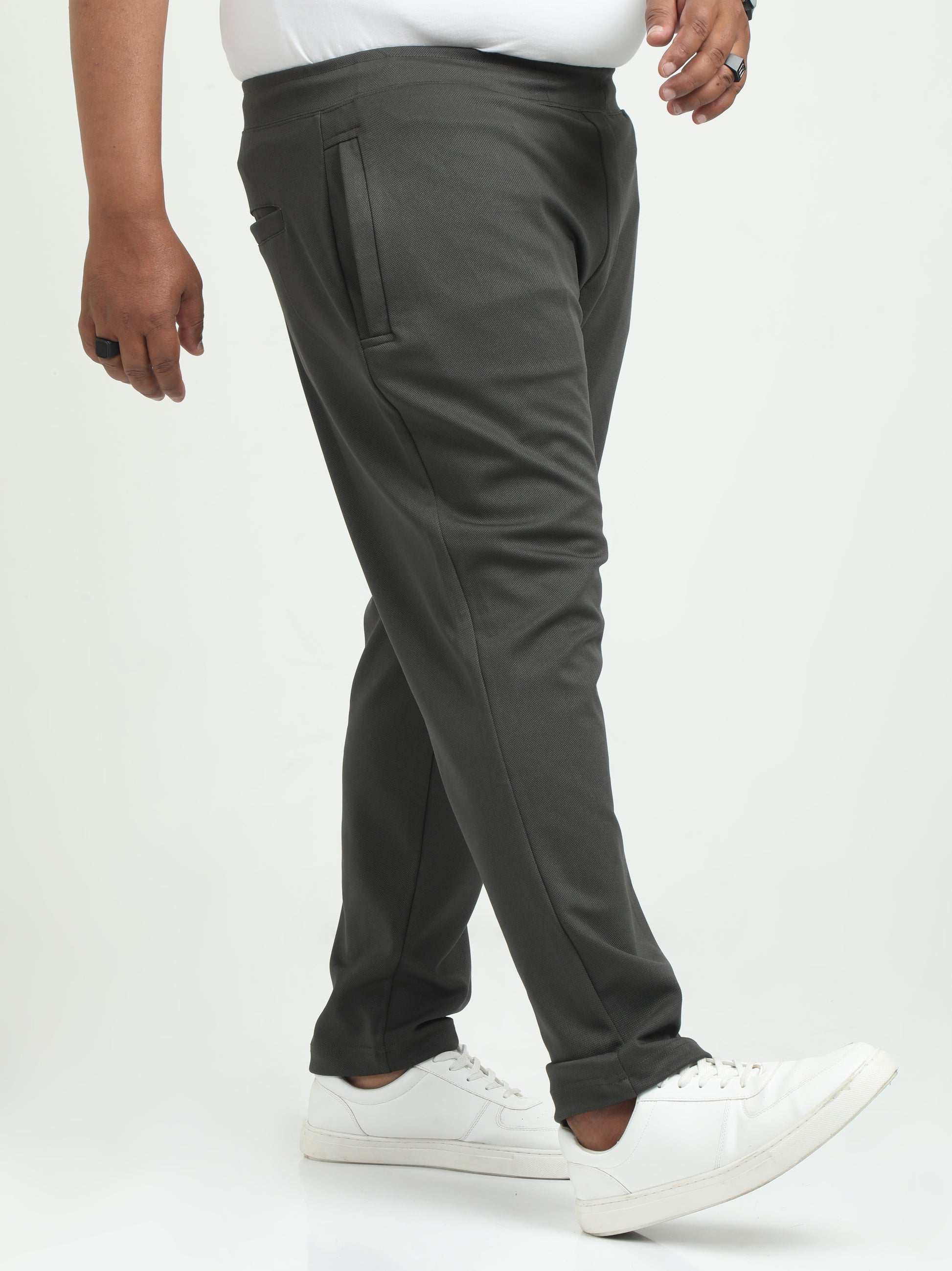 Olive Stretch Peanut Regular Fit Joggers For Men