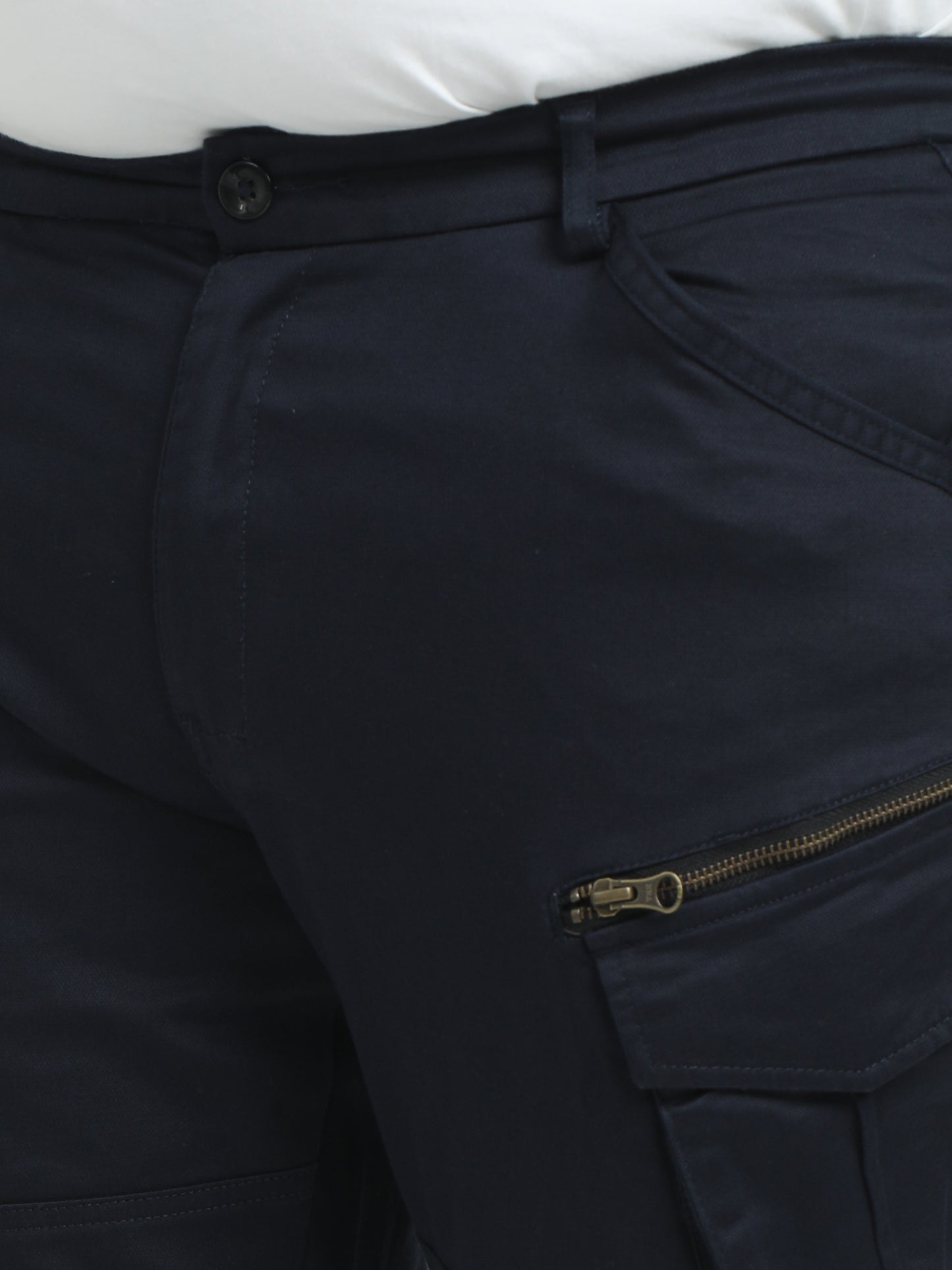 Vintage Navy Plus Size Cargos For Men