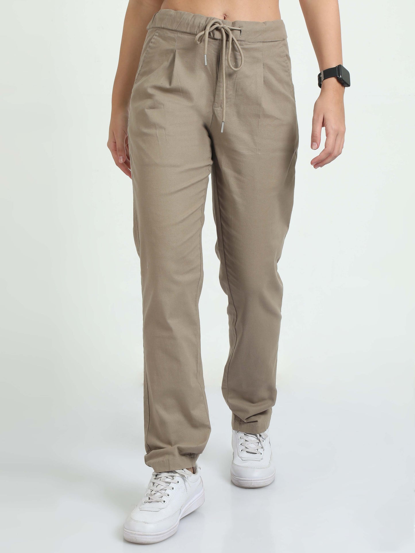 Lazy Khaki Linen Pants Womens