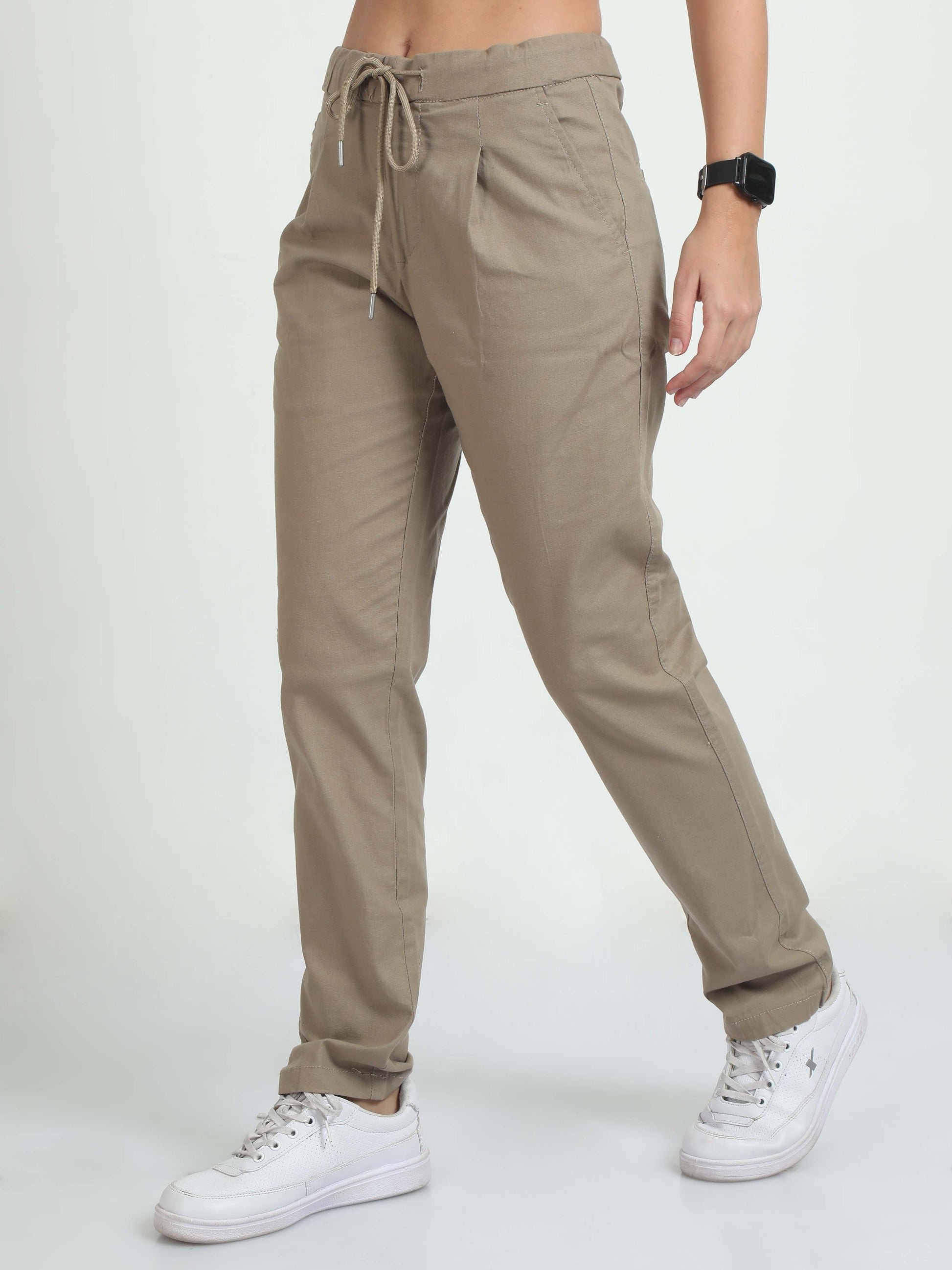 Lazy Khaki Linen Pants Womens