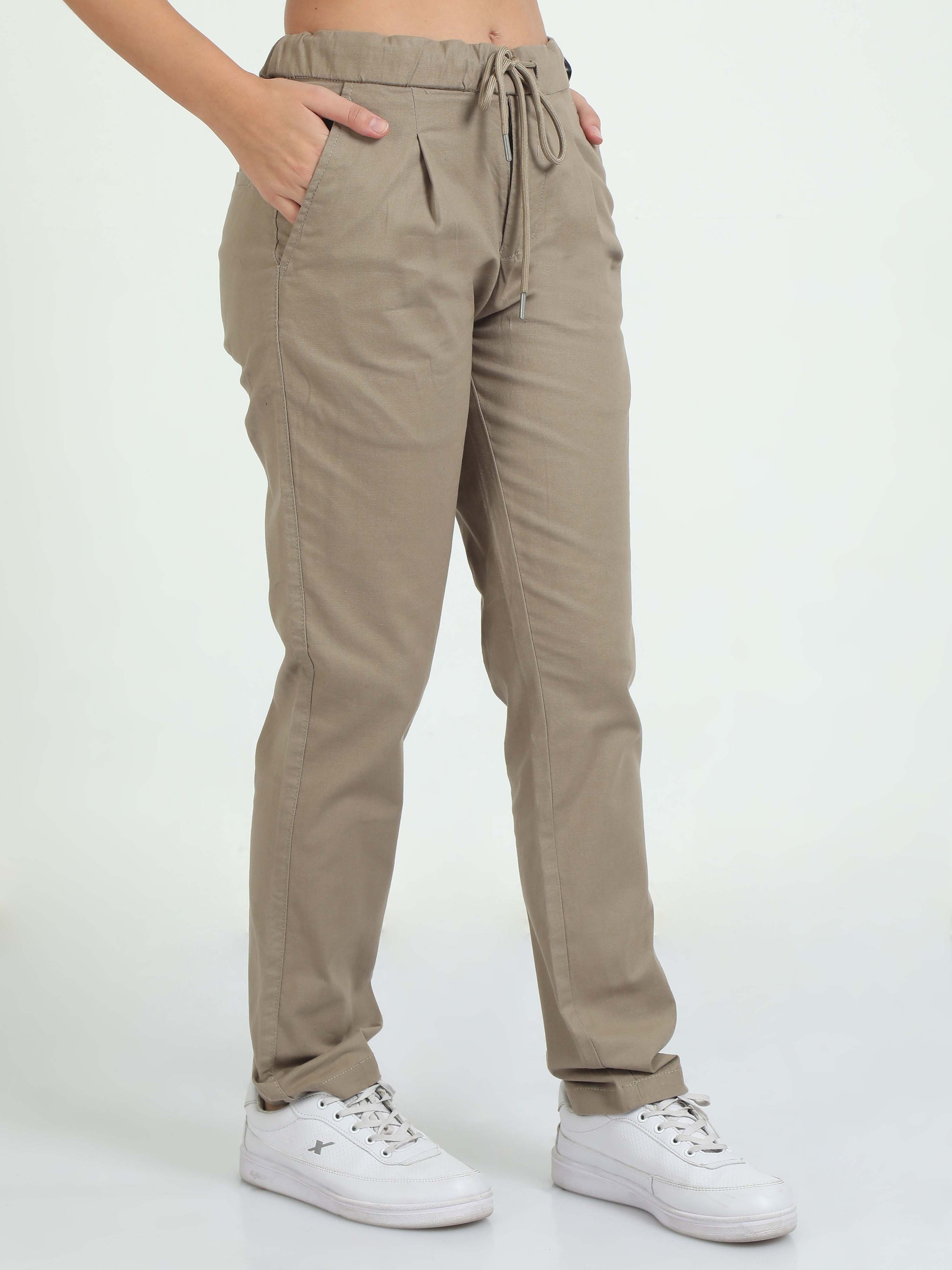 Lazy Khaki Linen Pants Womens