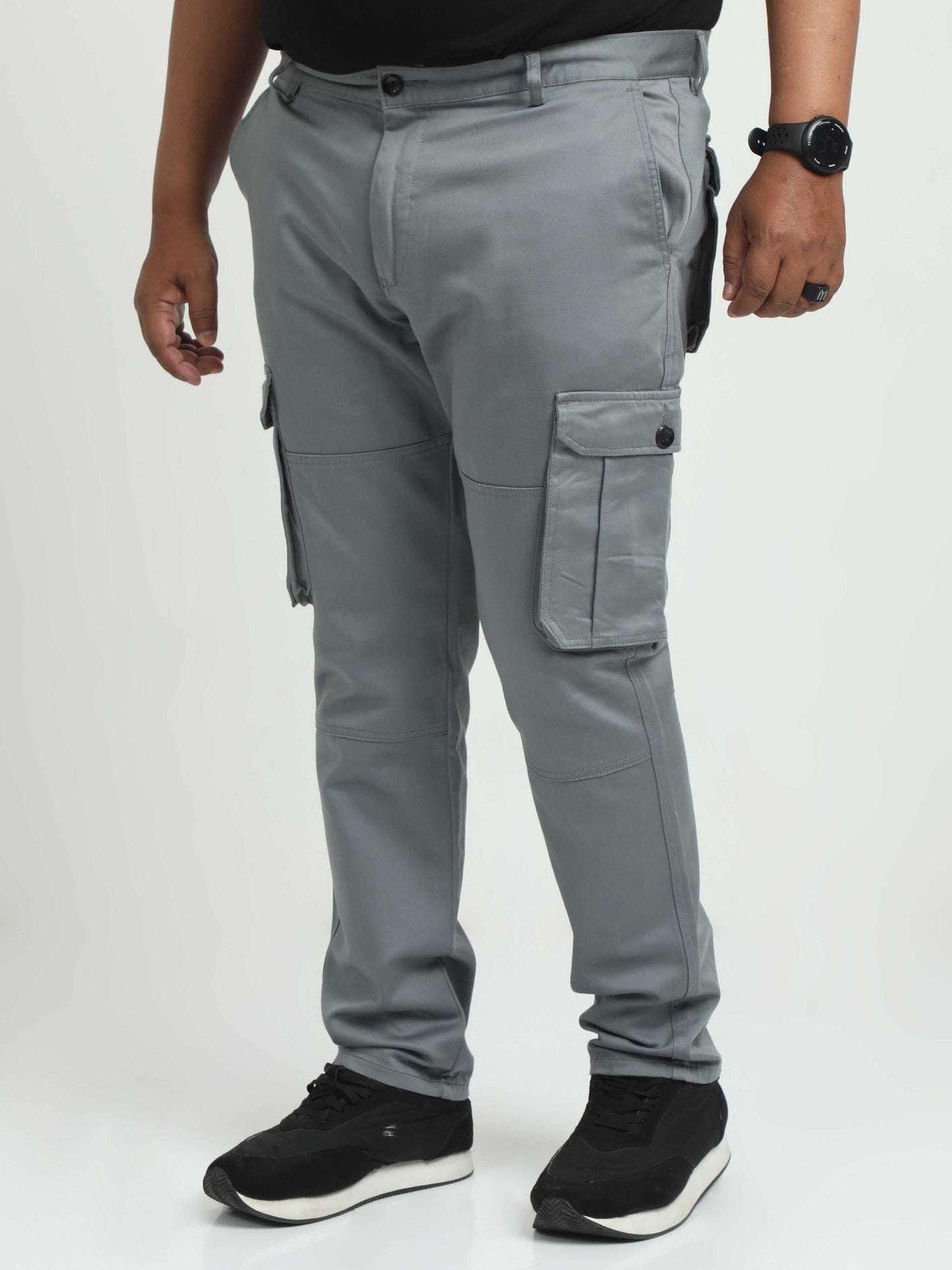 Grey Big Size Cargo Pants for Men