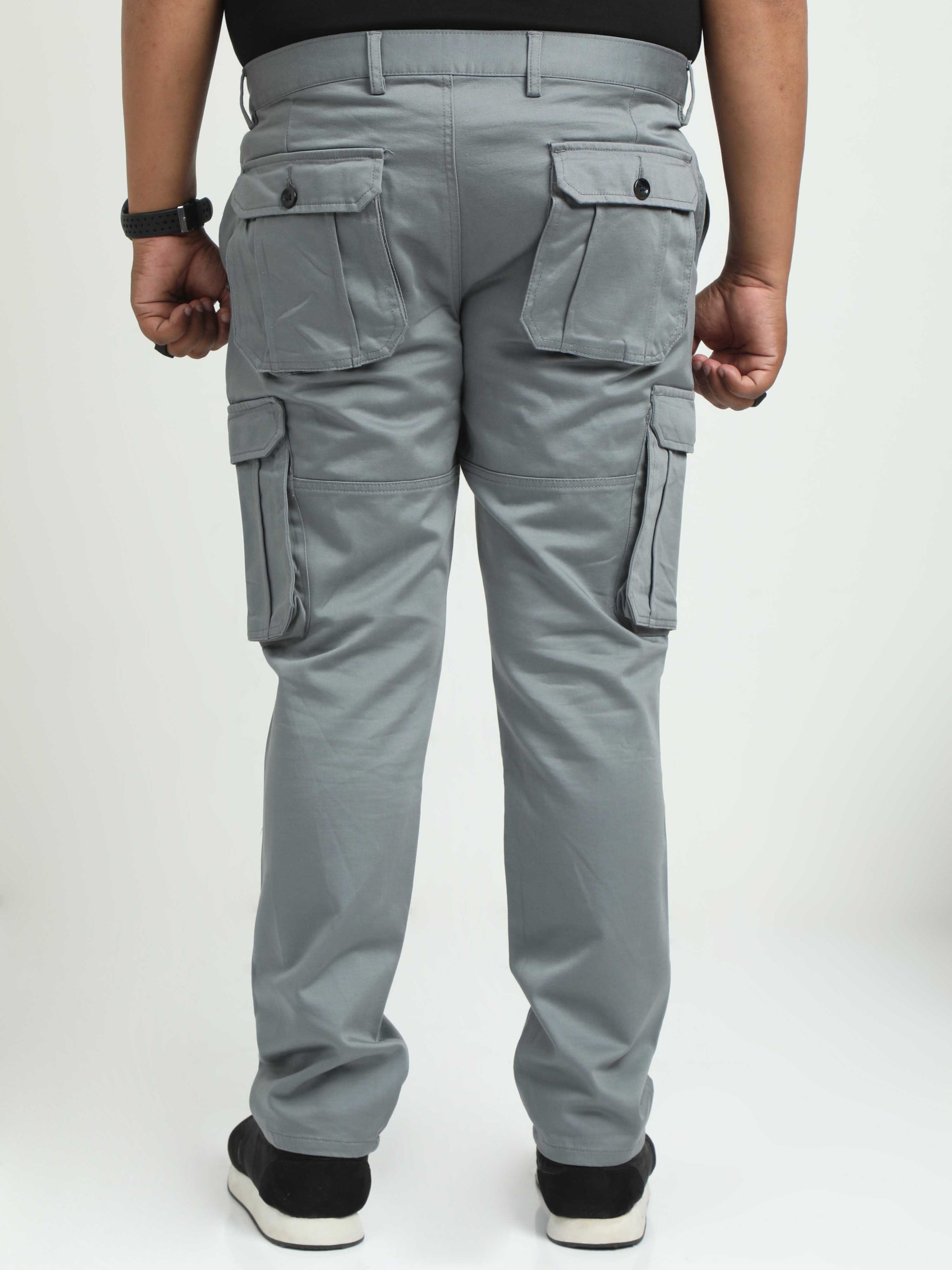 Grey Big Size Cargo Pants for Men