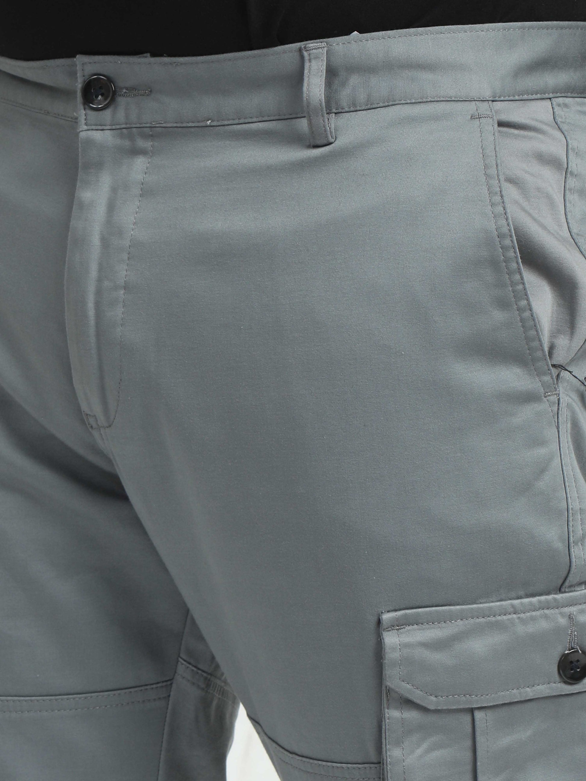 Grey Big Size Cargo Pants for Men