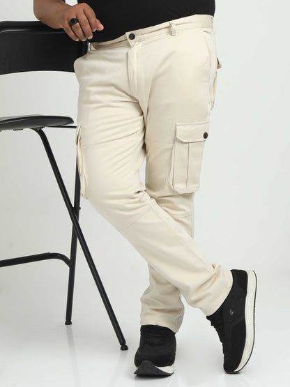 Cream Plus Size Cargo for Men 