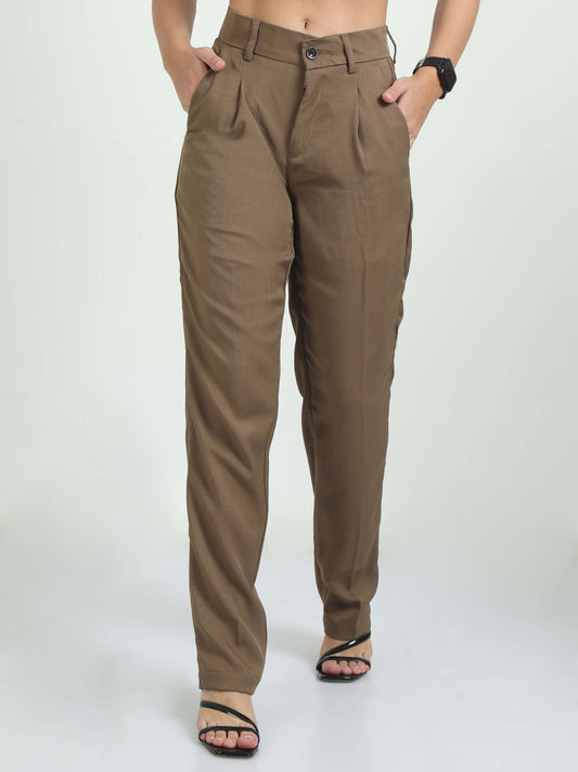 Womens Pleated Khaki Pants 