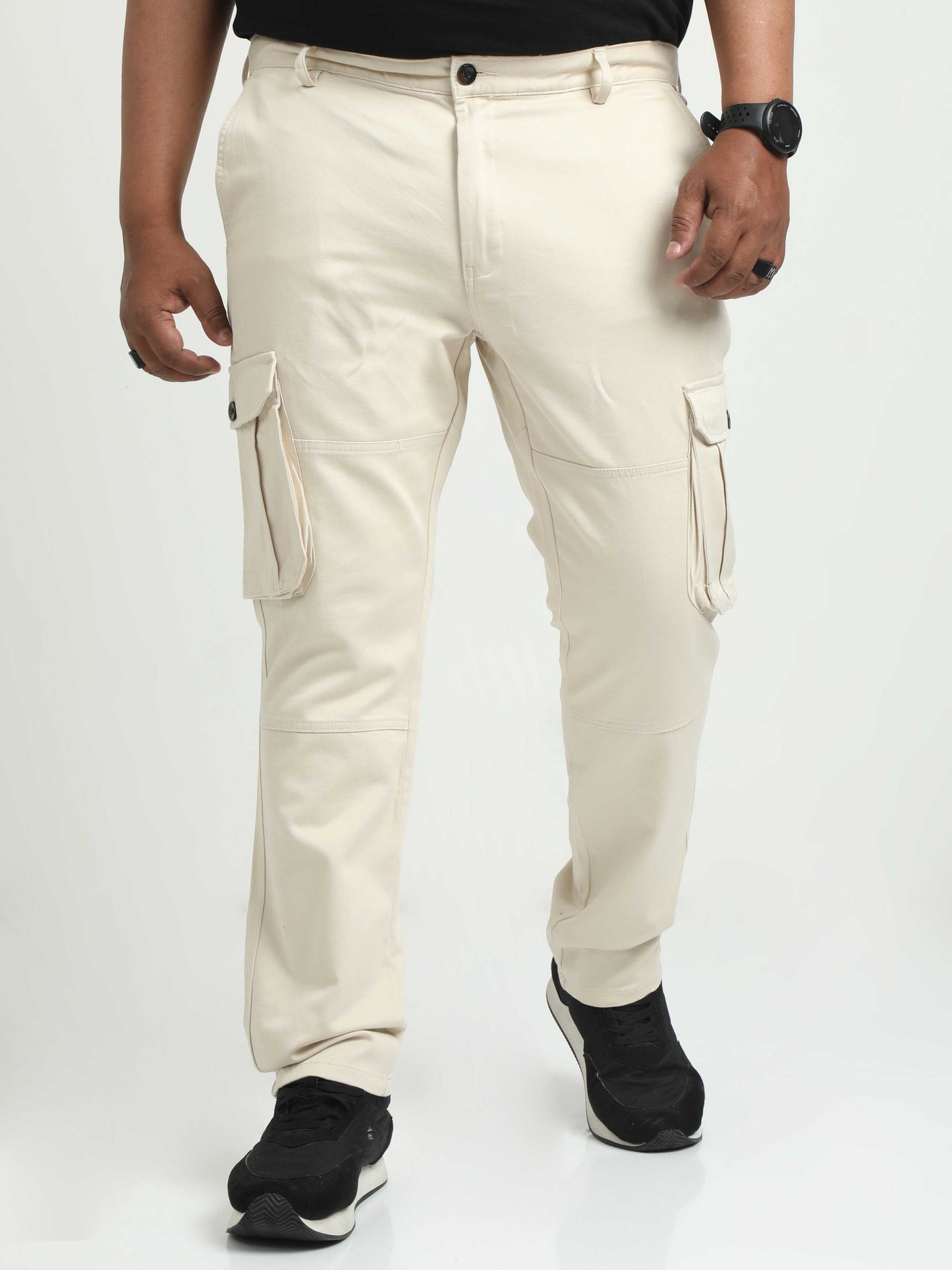 Cream Plus Size Cargo for Men 